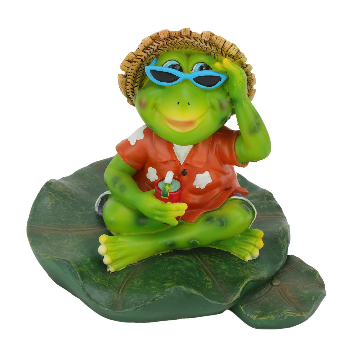Floating Frog Statue Cute Resin Frog Sculpture Garden Ornament for Outdoor Pond Decoration