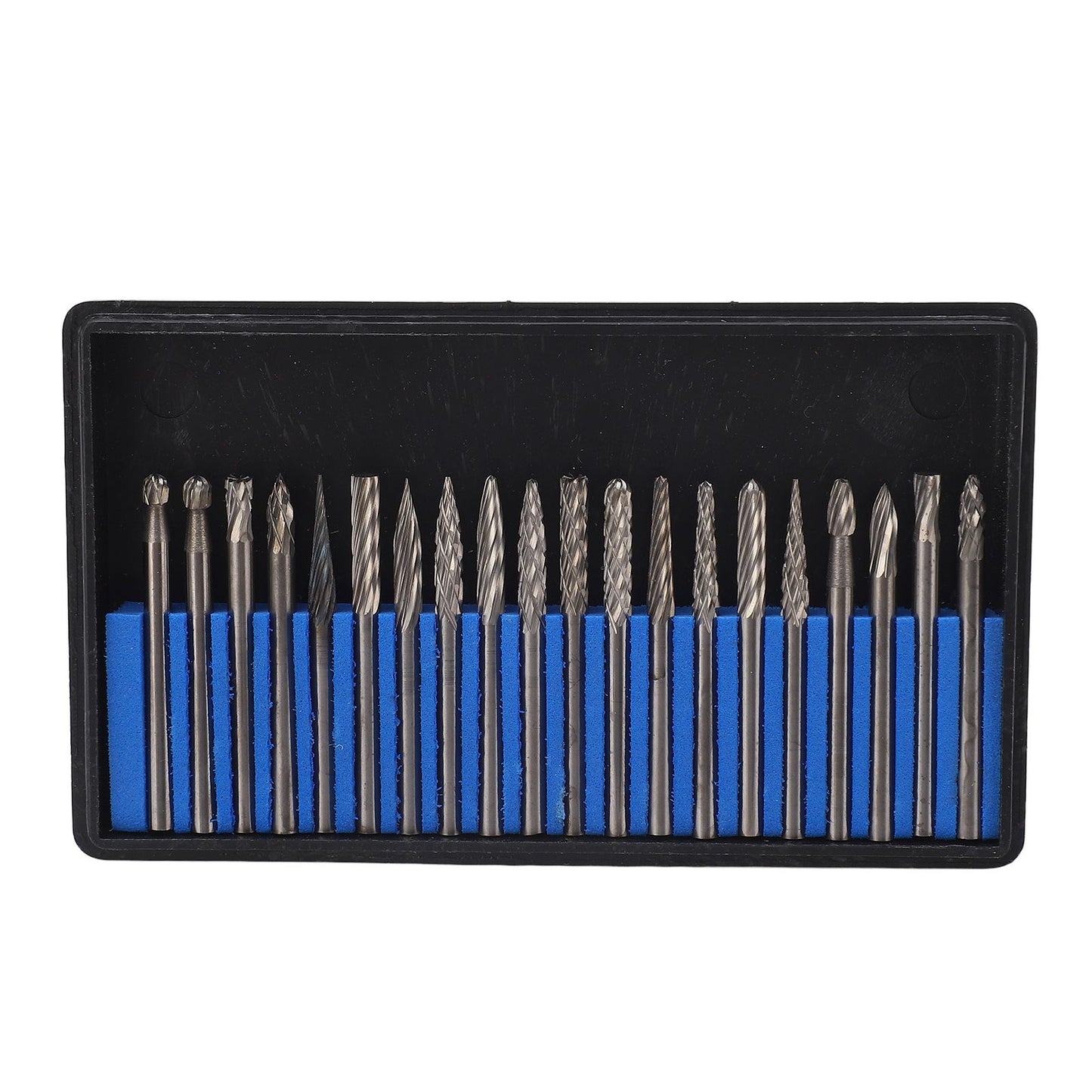 20pcs Rotary Burr Set 3mm Shank Tungsten Steel for Woodworking Carving Polishing Grinding