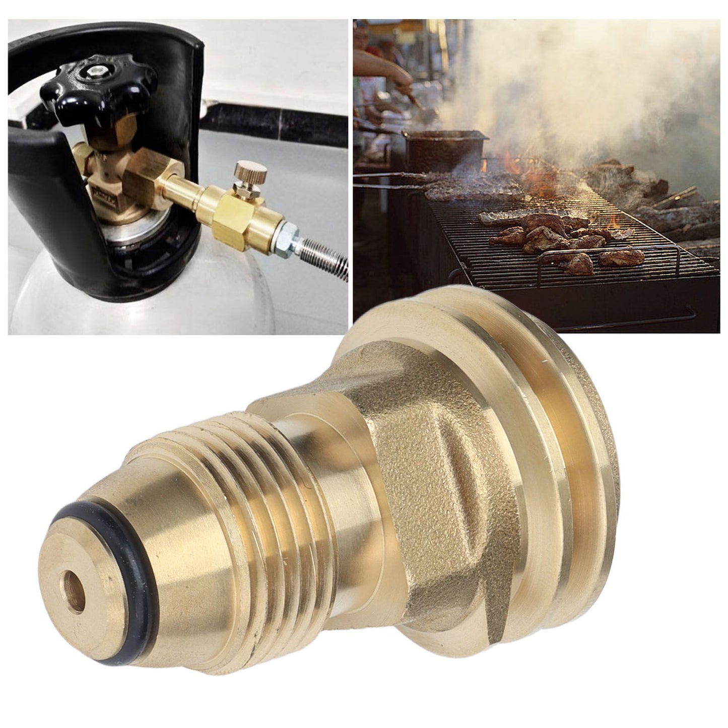 G1/2 Female Thread Propane Tank Adapter Brass Airtight Connection Gas Furnace Conversion Connector