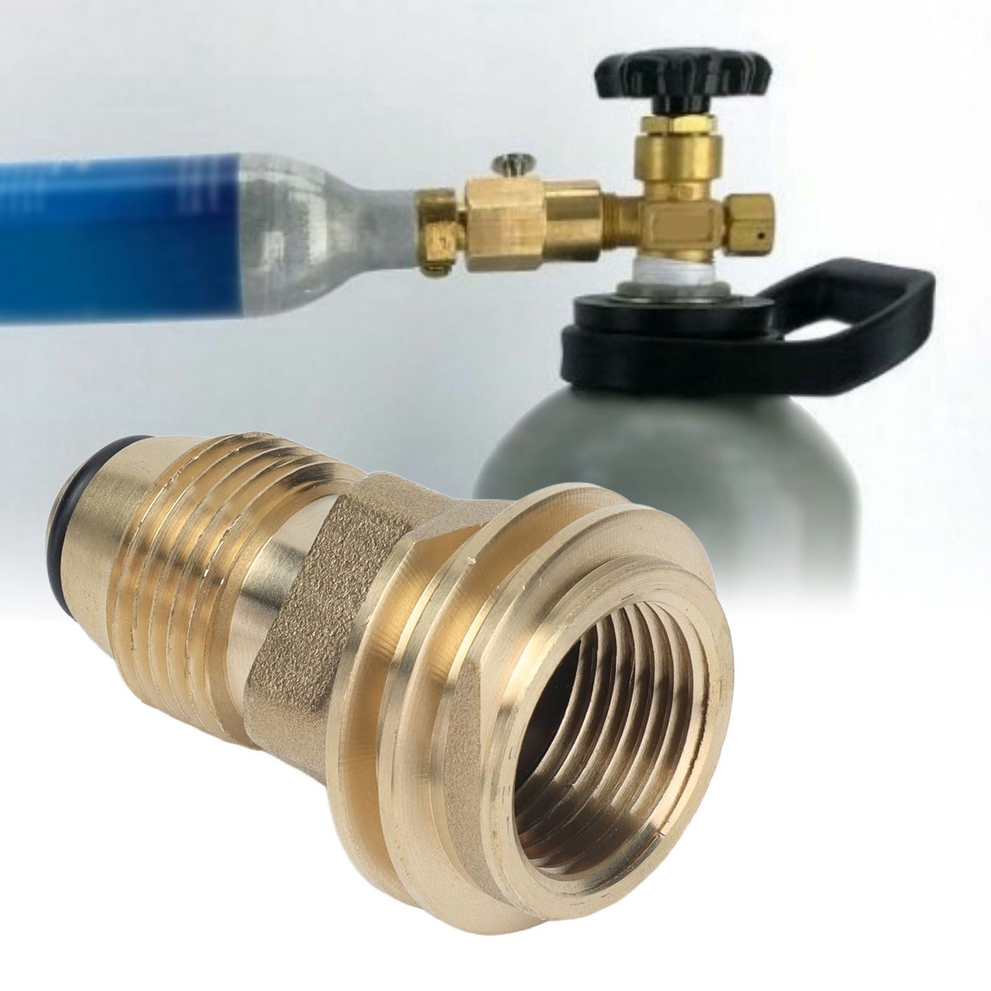 G1/2 Female Thread Propane Tank Adapter Brass Airtight Connection Gas Furnace Conversion Connector