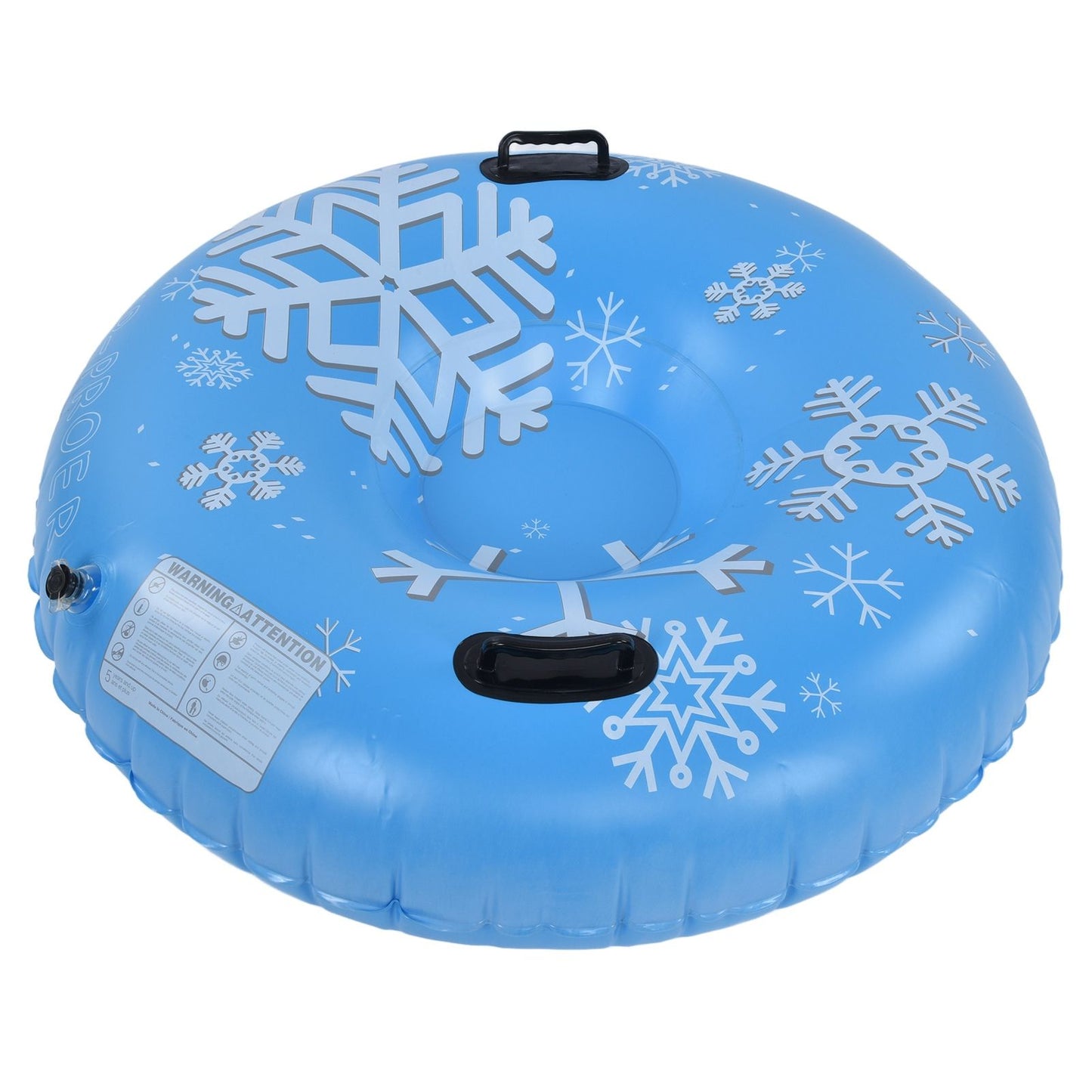 Snow Tubes PVC 450lbs Load Inflatable Ski Rings Tube with Handle for Adults Family Outdoor Sports