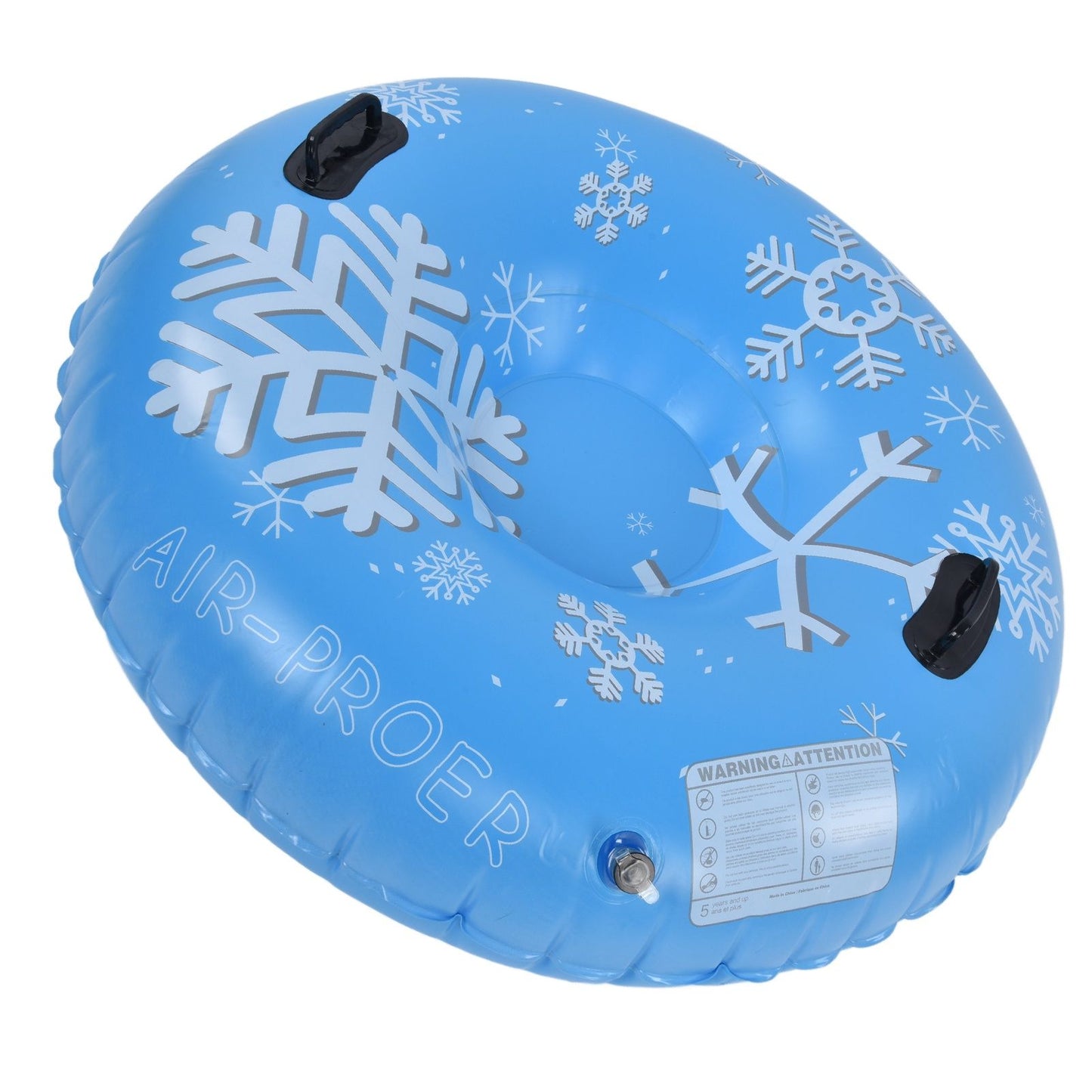 Snow Tubes PVC 450lbs Load Inflatable Ski Rings Tube with Handle for Adults Family Outdoor Sports