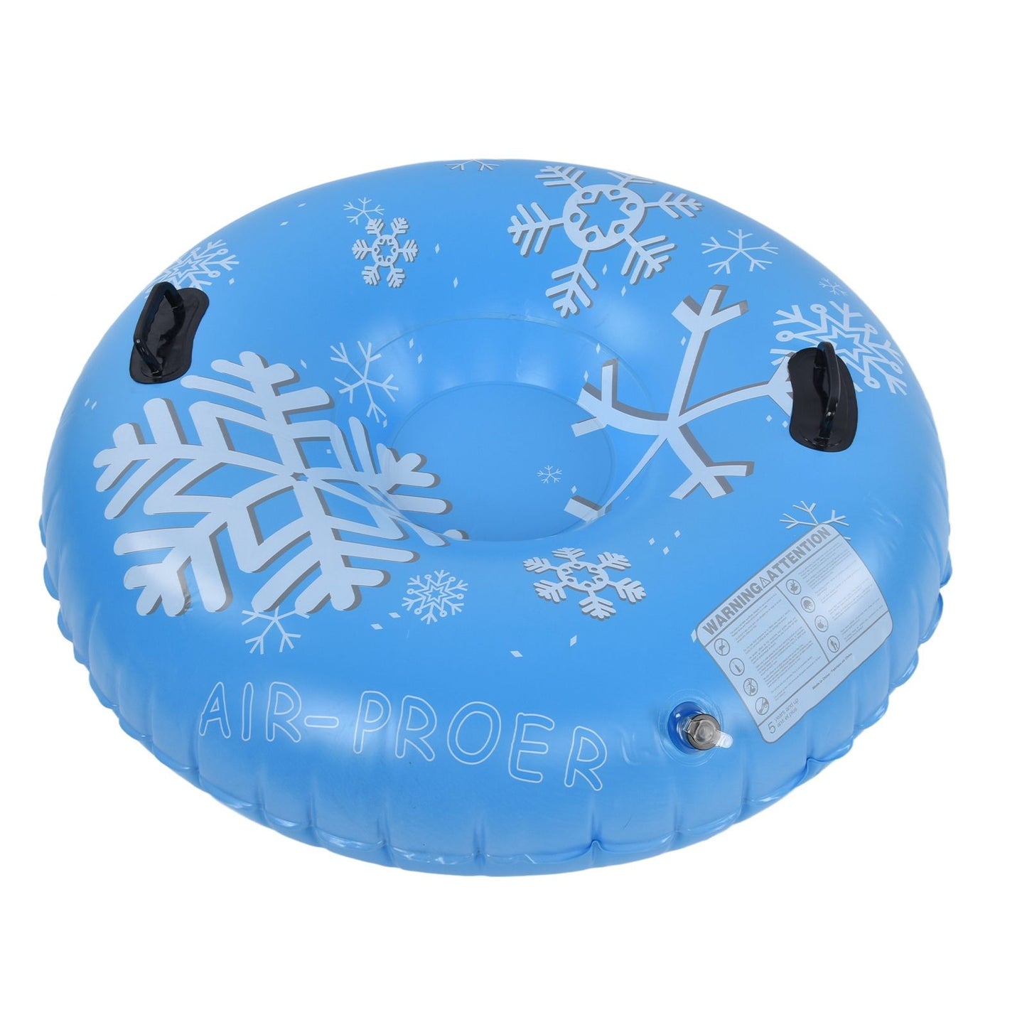 Snow Tubes PVC 450lbs Load Inflatable Ski Rings Tube with Handle for Adults Family Outdoor Sports