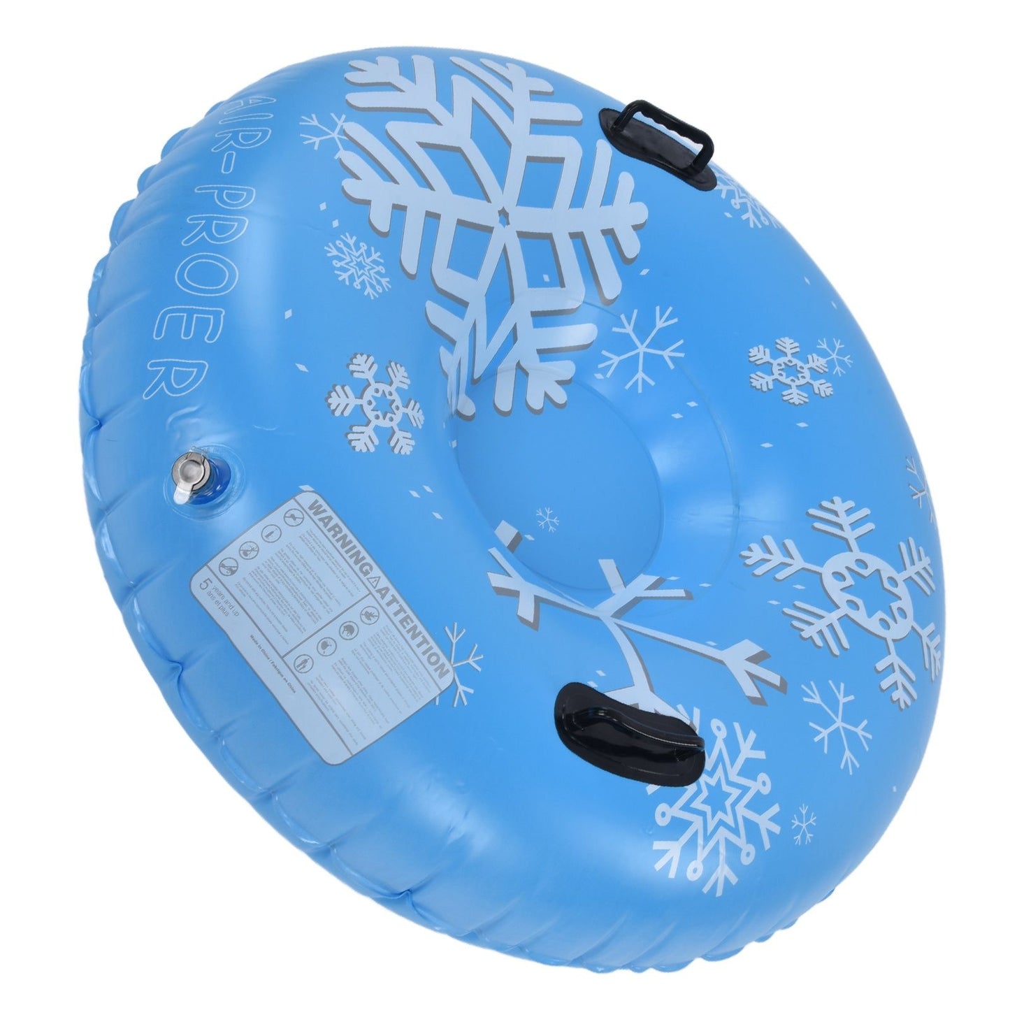 Snow Tubes PVC 450lbs Load Inflatable Ski Rings Tube with Handle for Adults Family Outdoor Sports