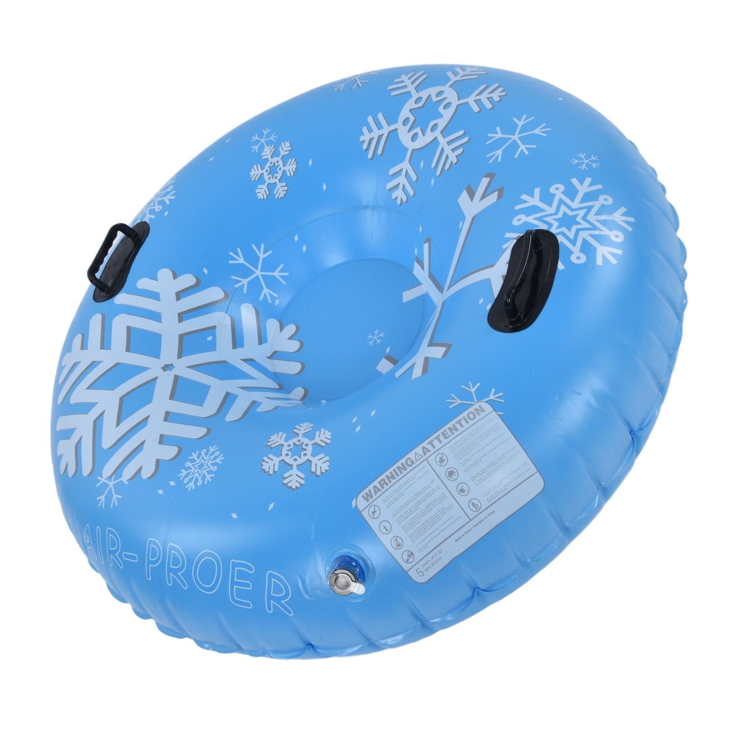 Snow Tubes PVC 450lbs Load Inflatable Ski Rings Tube with Handle for Adults Family Outdoor Sports