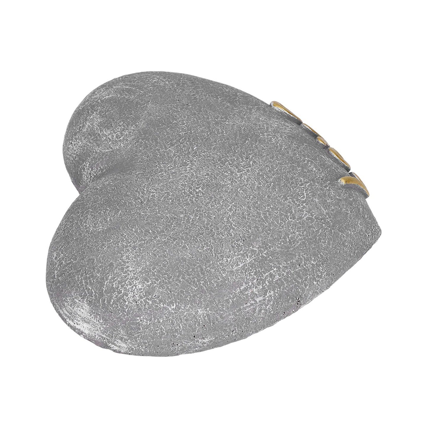Pet Memorial Stone Heart Shaped Garden Memorial Tombstone Resin Dog Cat Gravestone for Lawn BackyardSesame Gray