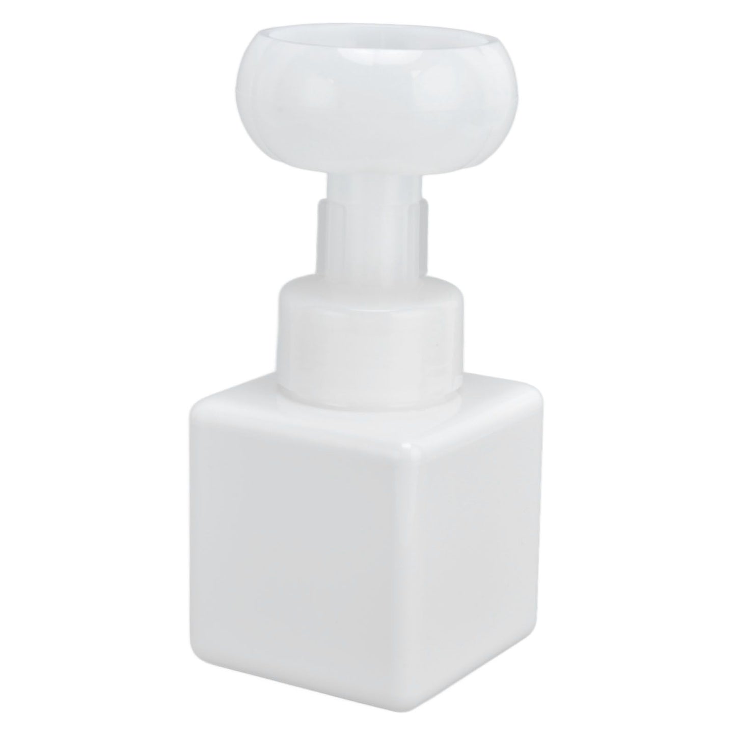 250ml Foaming Bottle PETG Plastic Flower Foam Dispenser Square Bottles for Cosmetic PackagingWhite