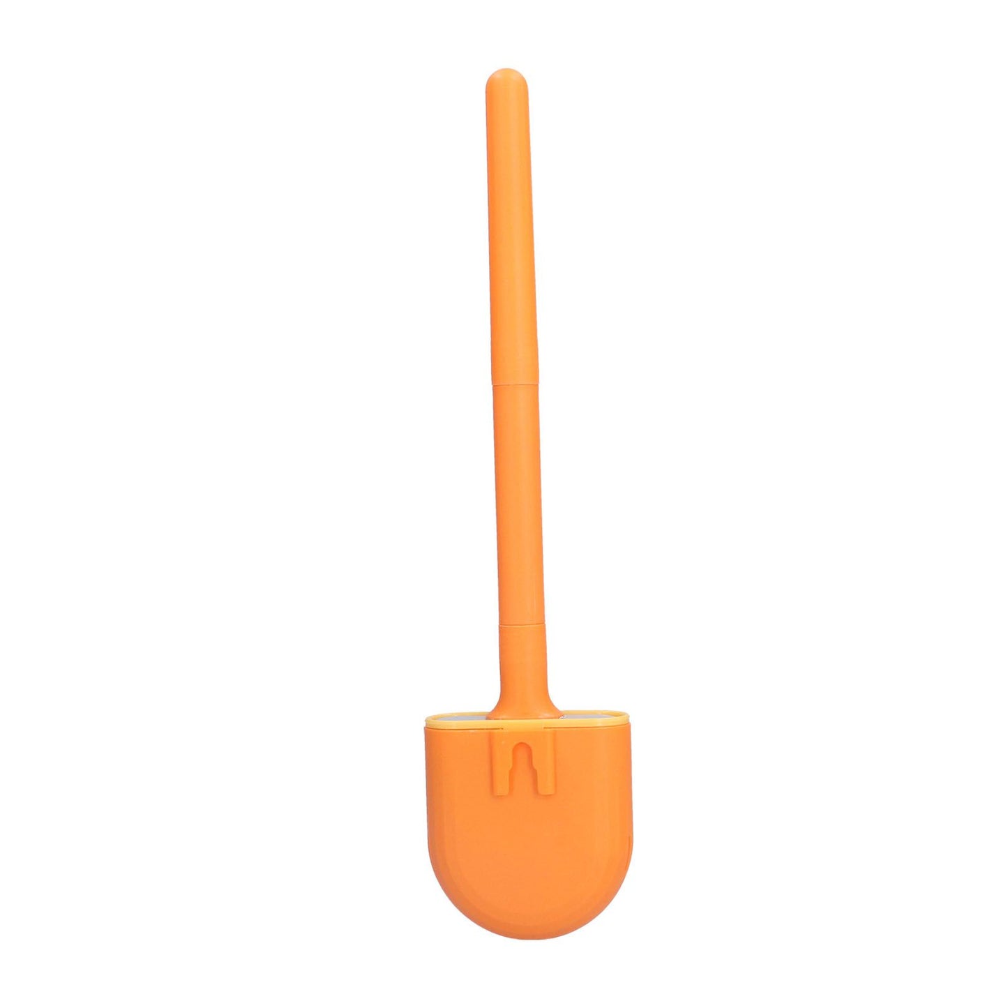 Wall Mounted Toilet Brush Drying Holder Set with Detachable Handle Cleaning Tool for Home Hotel BathroomOrange