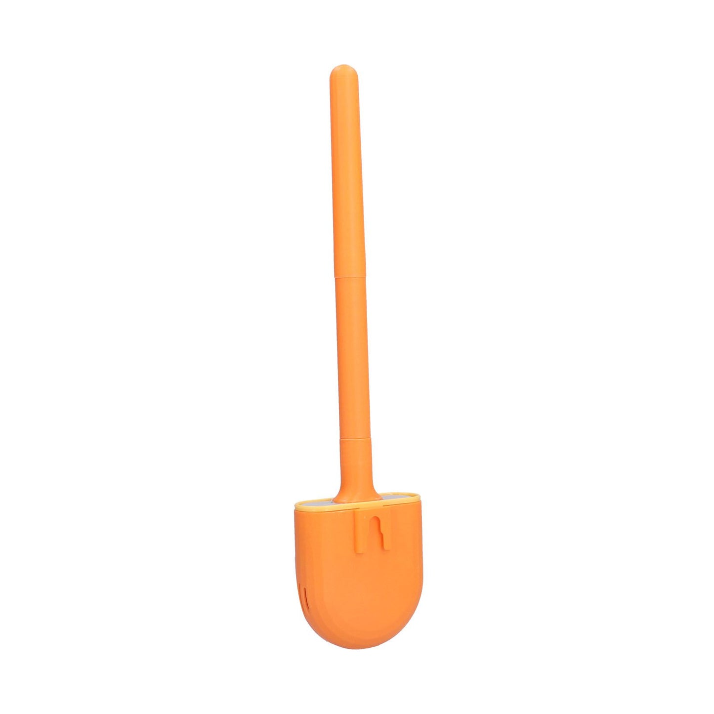 Wall Mounted Toilet Brush Drying Holder Set with Detachable Handle Cleaning Tool for Home Hotel BathroomOrange