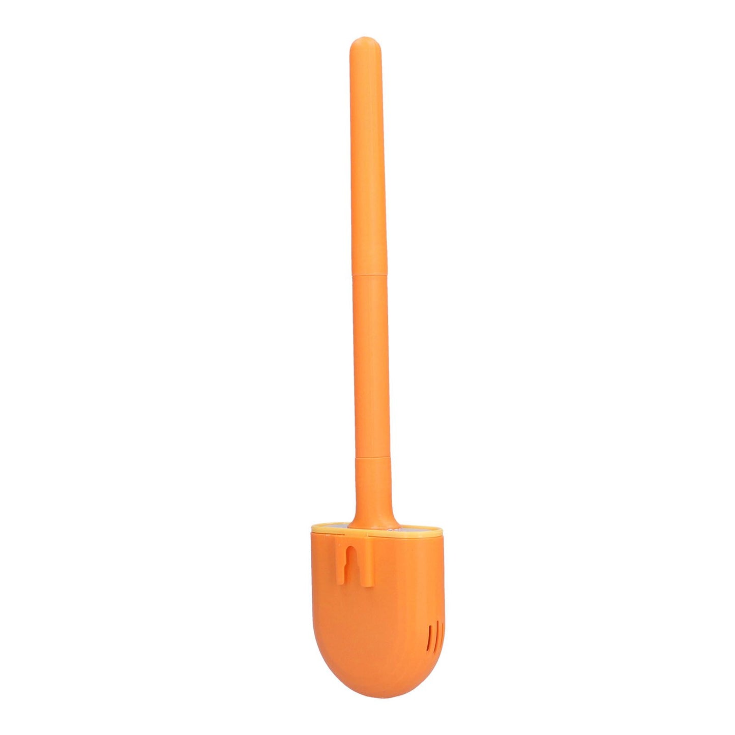 Wall Mounted Toilet Brush Drying Holder Set with Detachable Handle Cleaning Tool for Home Hotel BathroomOrange