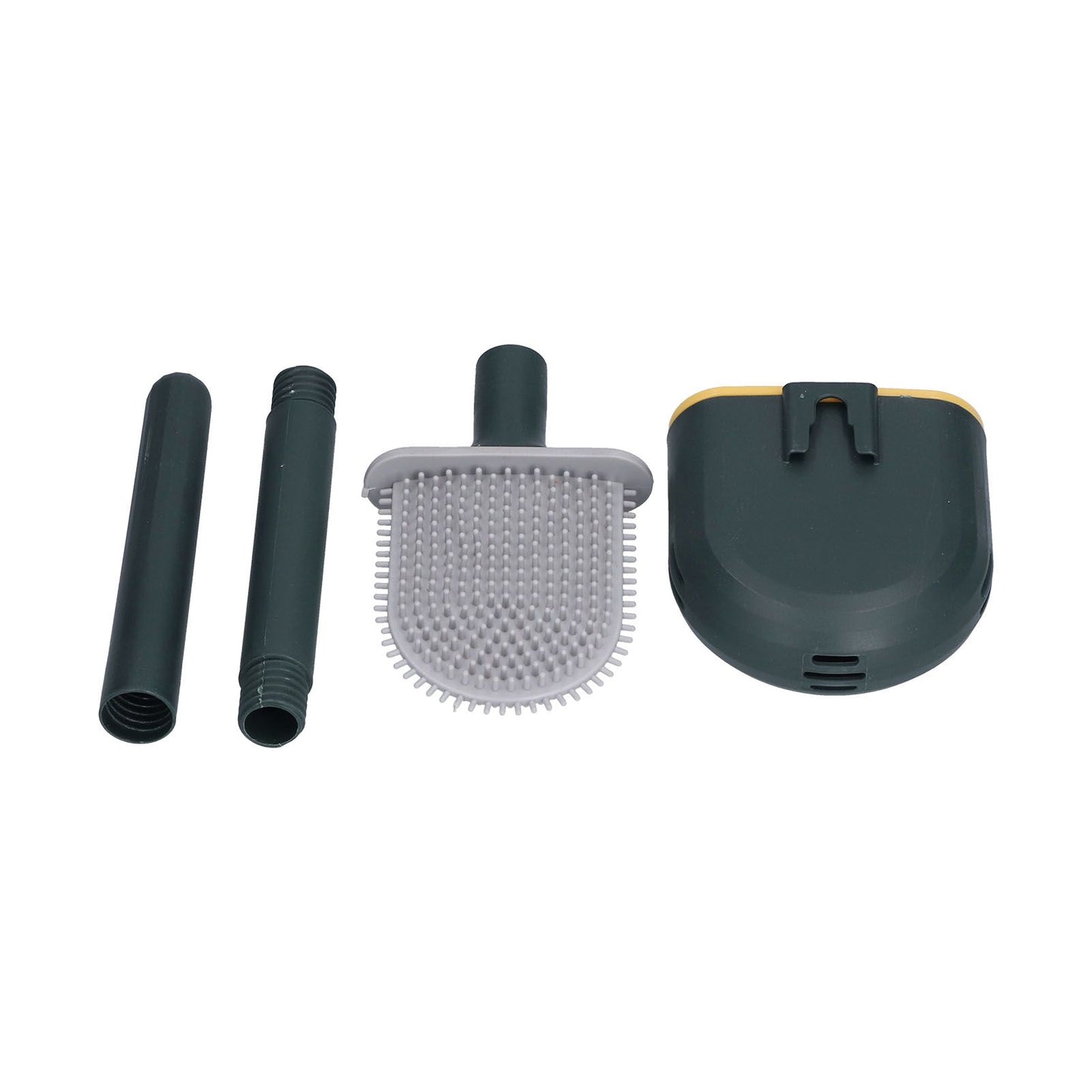 Wall Mounted Toilet Brush Drying Holder Set with Detachable Handle Cleaning Tool for Home Hotel BathroomGreen