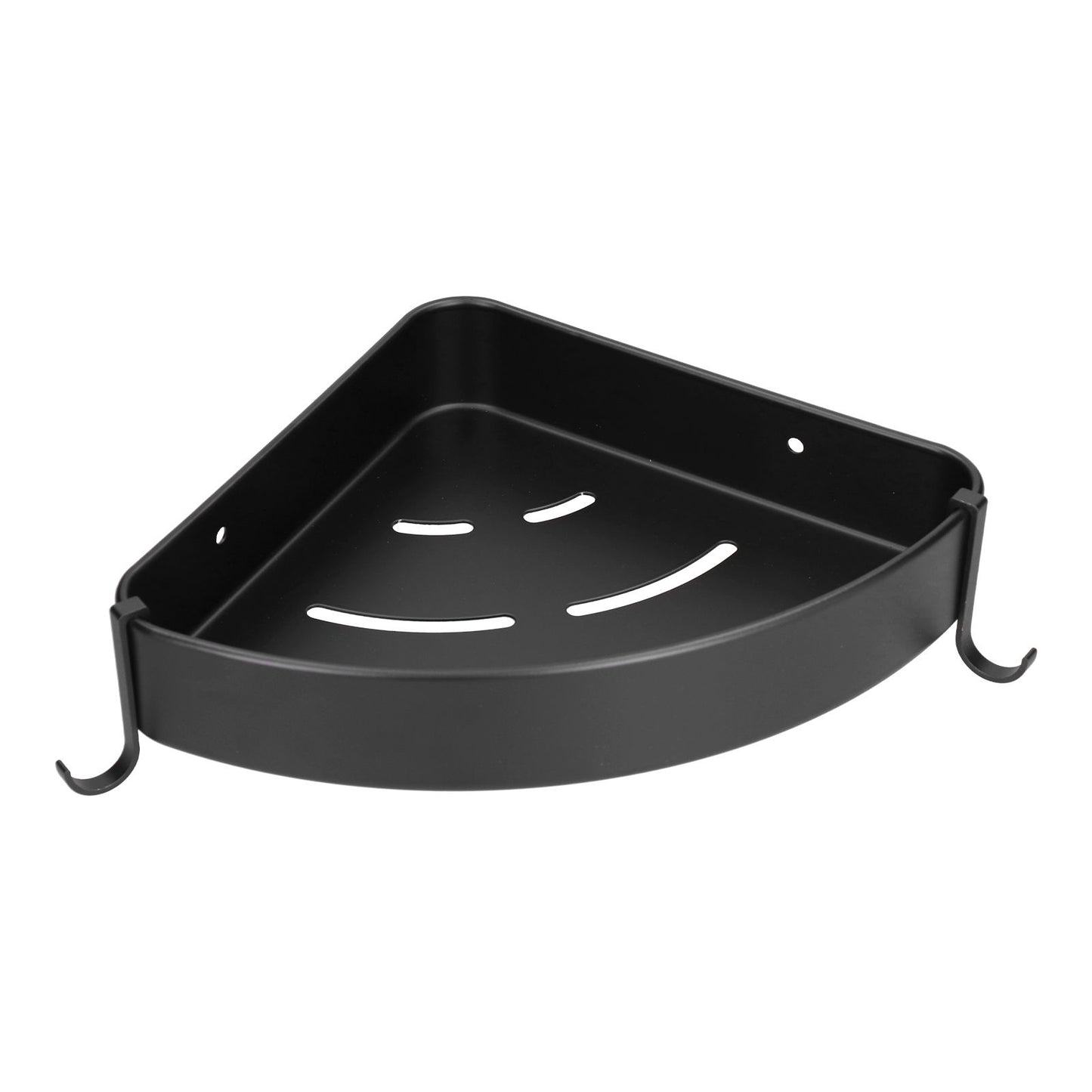 Shower Shelf Wall Mounted Triangular Corner Shelves Storage Rack Organizer for Home Bathroom Rest Room Black