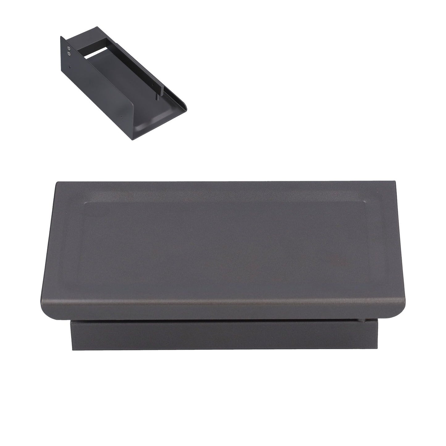 Toilet Paper Holder Aluminium Alloy Anti Rust Bathroom Phone Holder Gray Widen Punch Installation