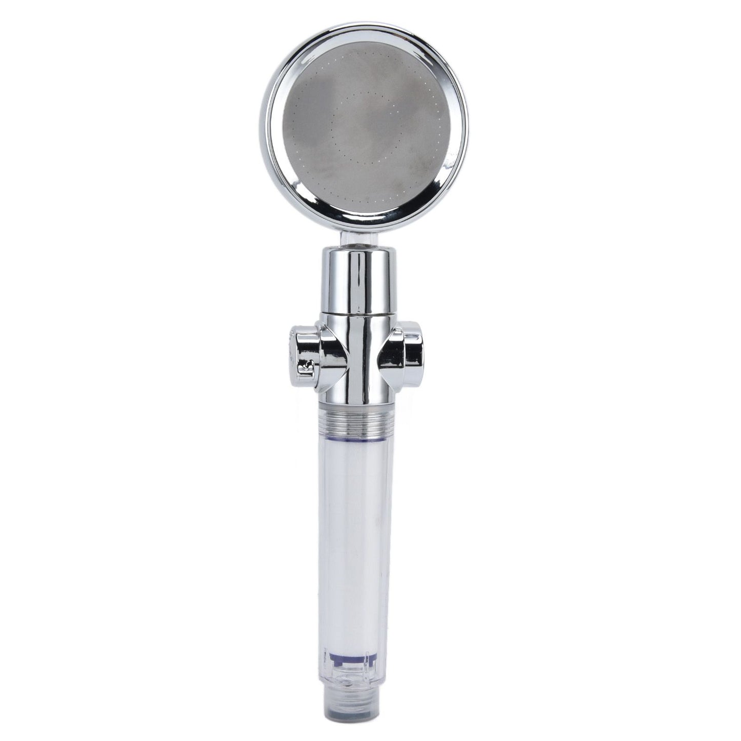 Turbocharged Fan Shower Head Handheld Propeller Driven 360° Rotation G1/2 Thread Detachable for Water SavingGold
