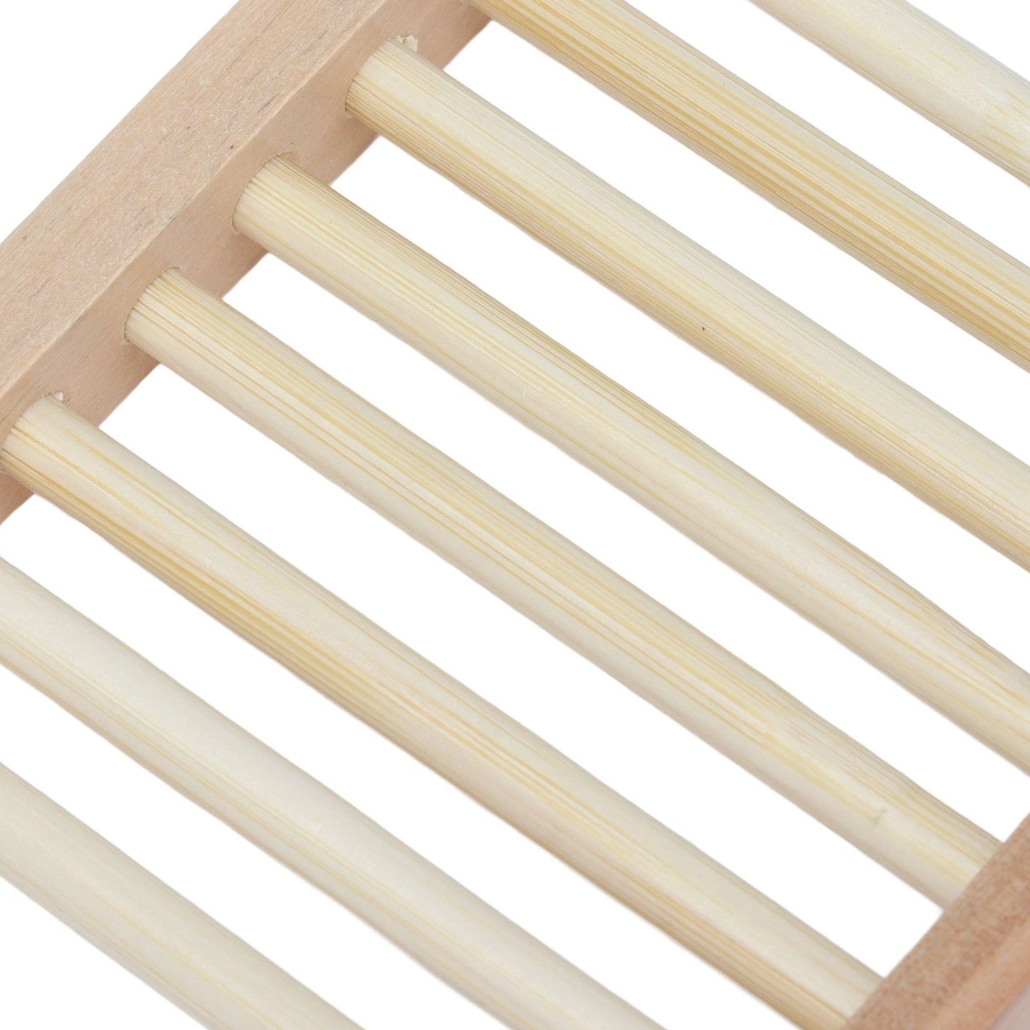 5pcs Bamboo Soap Dish Waterproof Antislip Wooden Bar Soap Holder for Shower Bathroom Kitchen