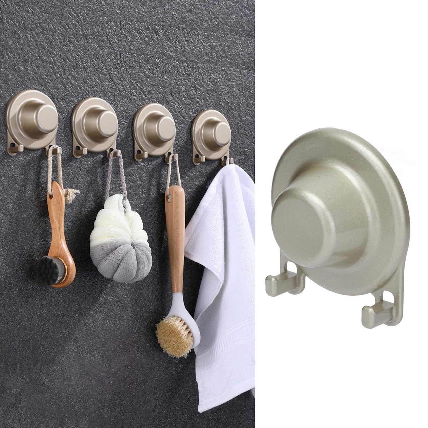 Wall Hole Decorative Cover Hooks ABS Self Adhesive Vent Reserved Drill Hole Decor Cover With Hooks for HomeHigh Cover with Hook Gold