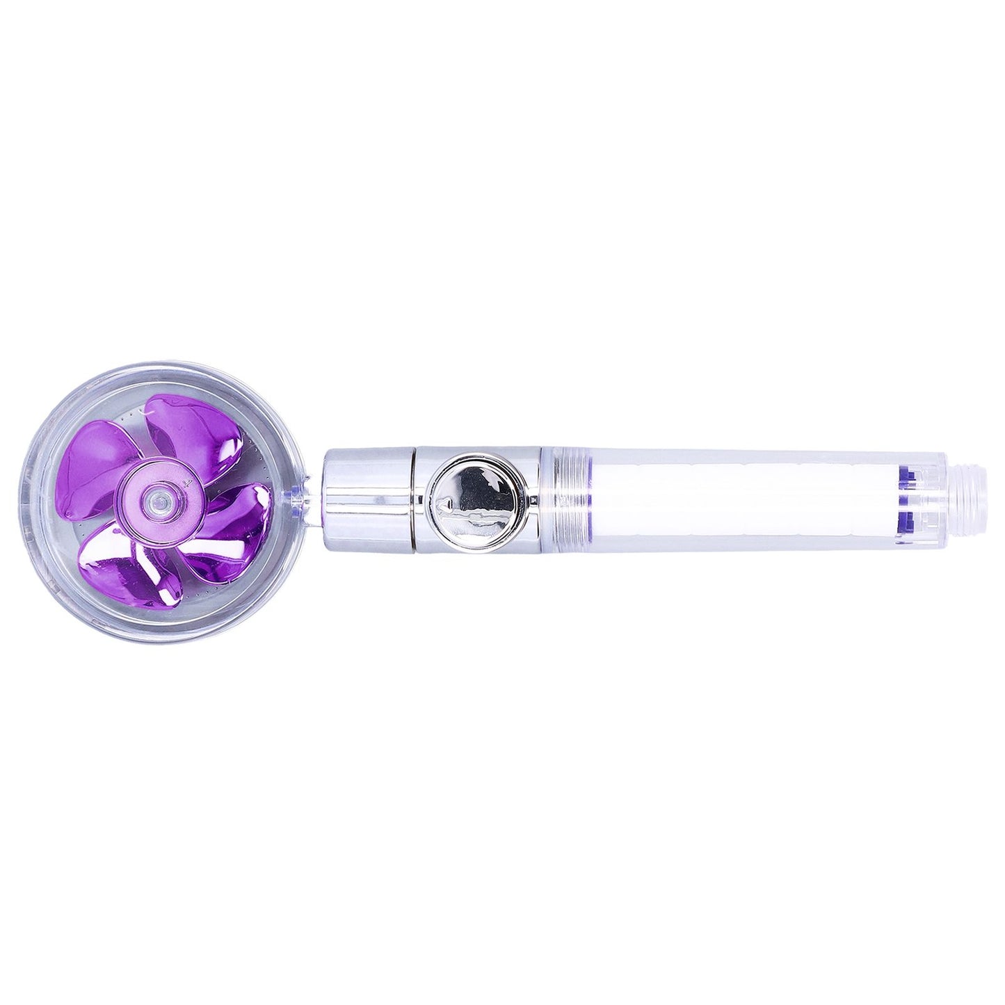 G1/2 High Pressure Fan Shower Head with Pause Switch 360 Degree Rotation Handheld Filter Detachable Shower SprayerPurple