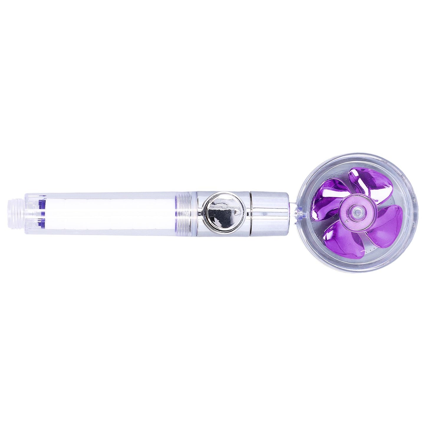 G1/2 High Pressure Fan Shower Head with Pause Switch 360 Degree Rotation Handheld Filter Detachable Shower SprayerPurple