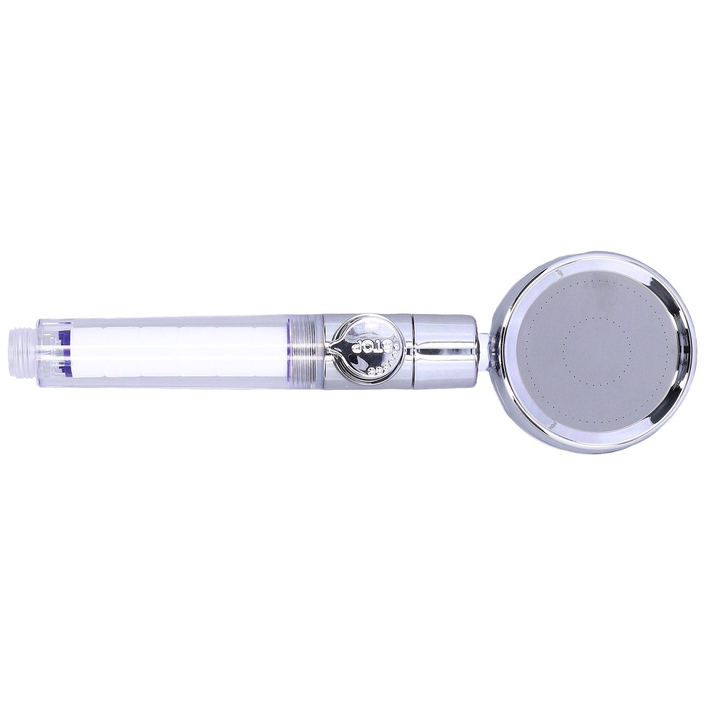 G1/2 High Pressure Fan Shower Head with Pause Switch 360 Degree Rotation Handheld Filter Detachable Shower SprayerPurple