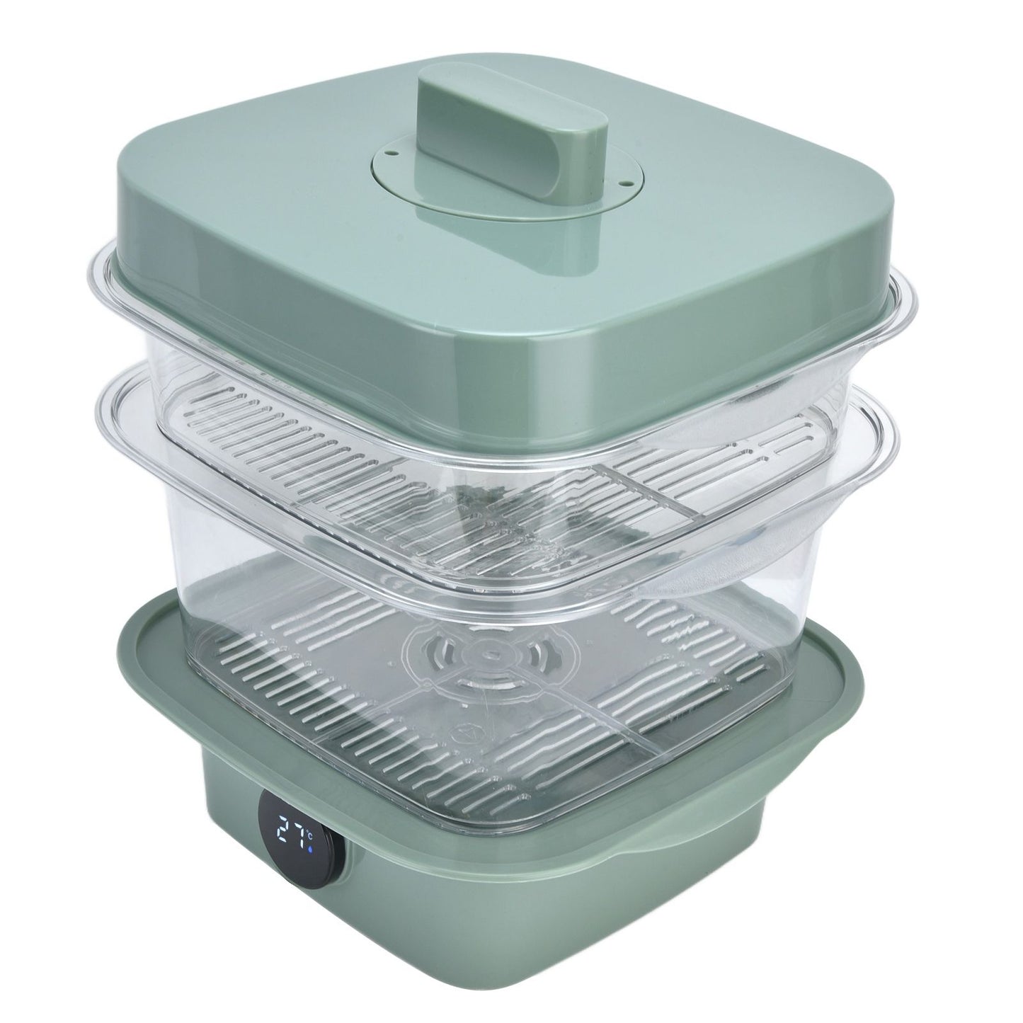 4Pcs/Set Multilayer Food Insulation Cover Transparent Leftovers Dust Cover with Temperature Panel