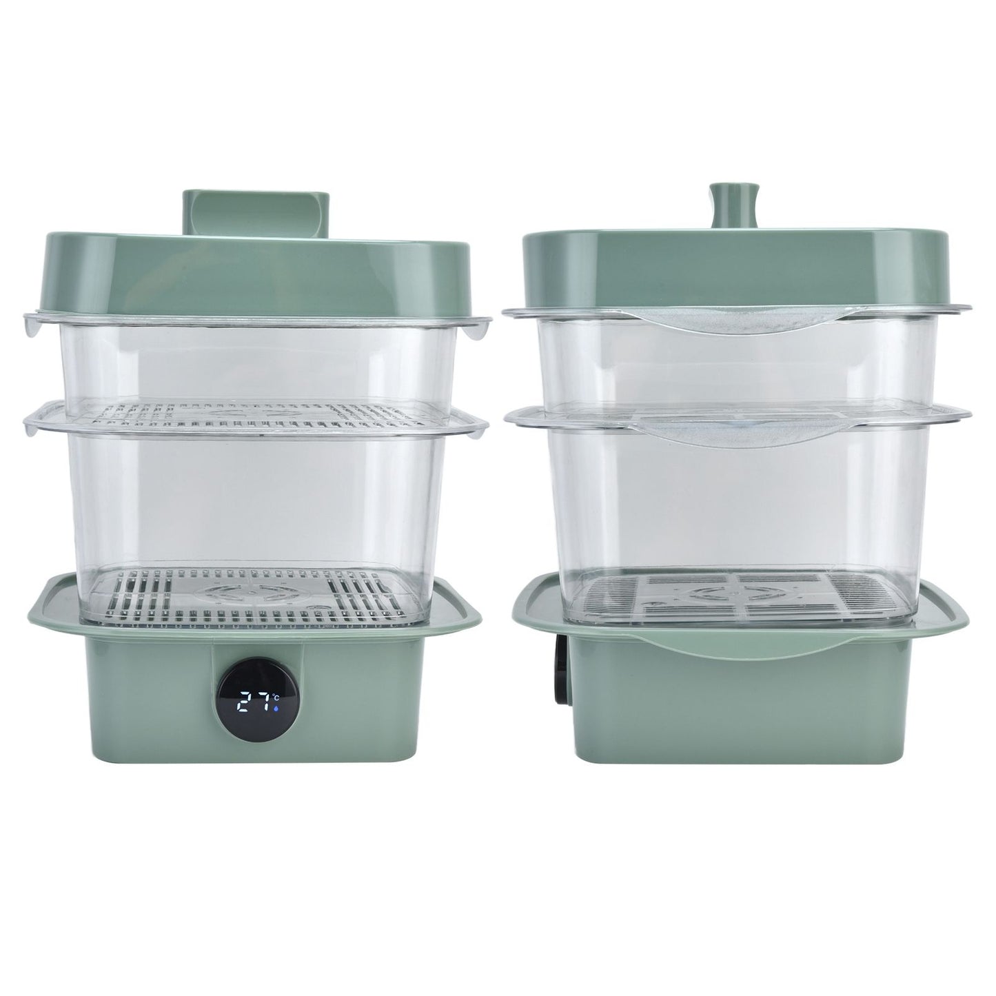 4Pcs/Set Multilayer Food Insulation Cover Transparent Leftovers Dust Cover with Temperature Panel