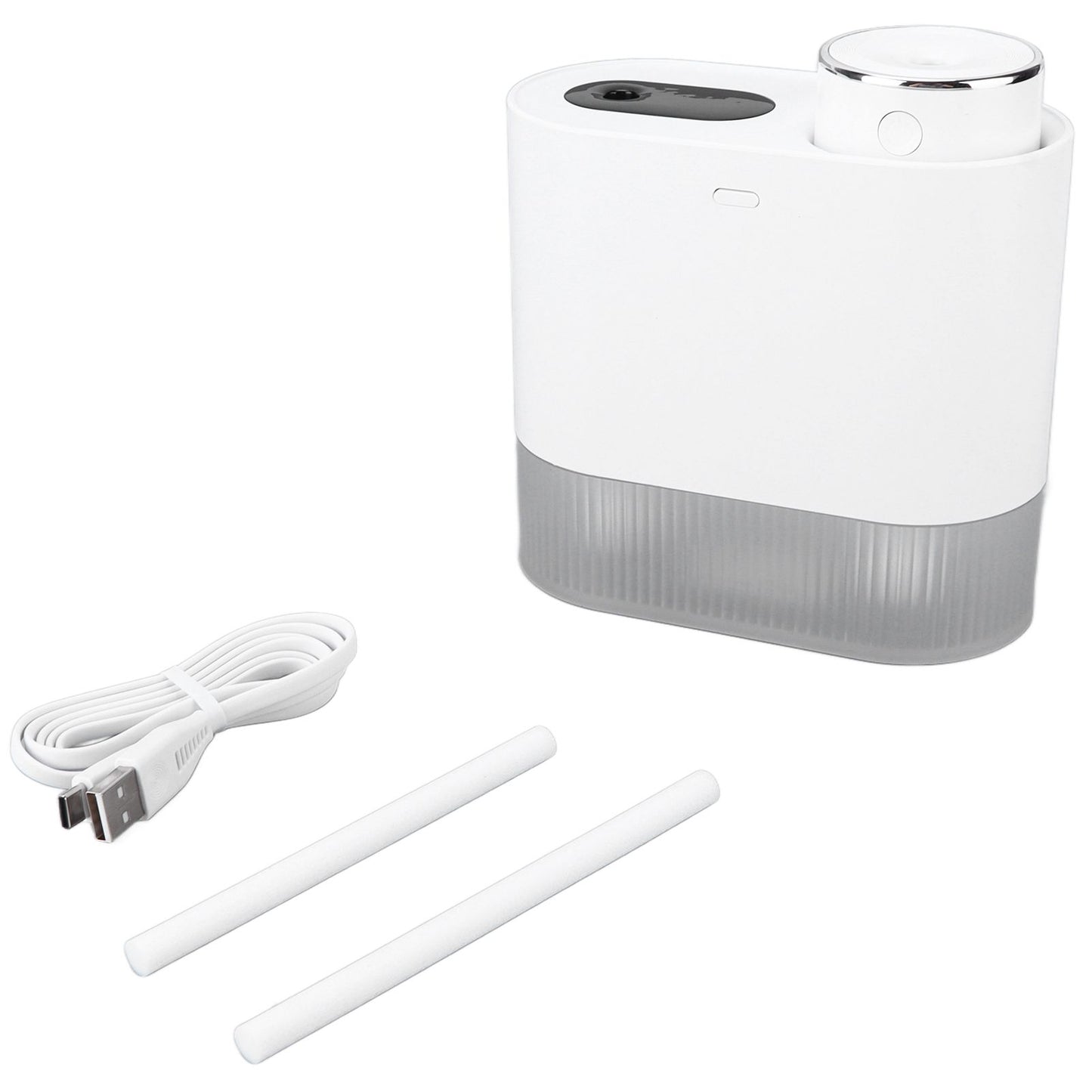 450ml Mini USB Humidifier High Capacity Double Spray Humidifier with Light for Bedroom OfficeWhite