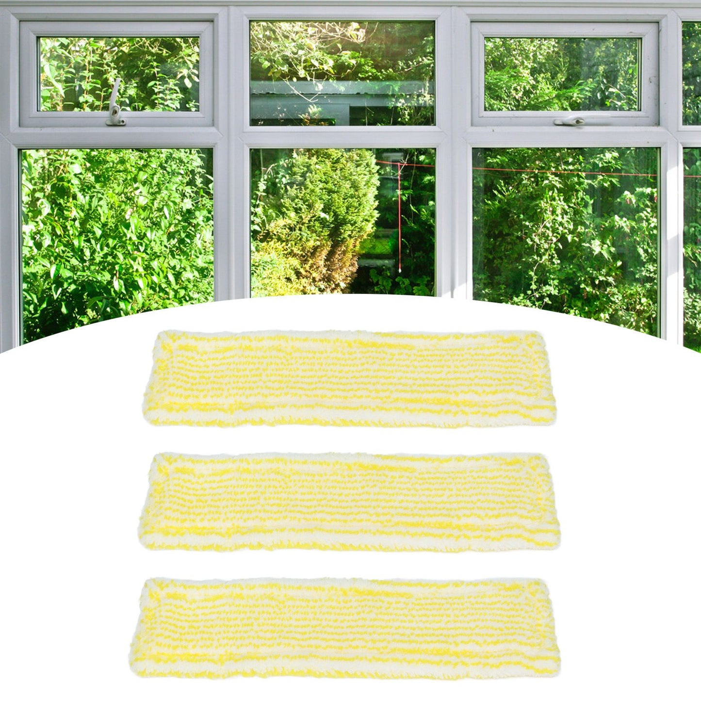 3Pcs Microfiber Window Cleaner Pad Replacement Fit for Karcher WV2 WV5 Window Cleaner