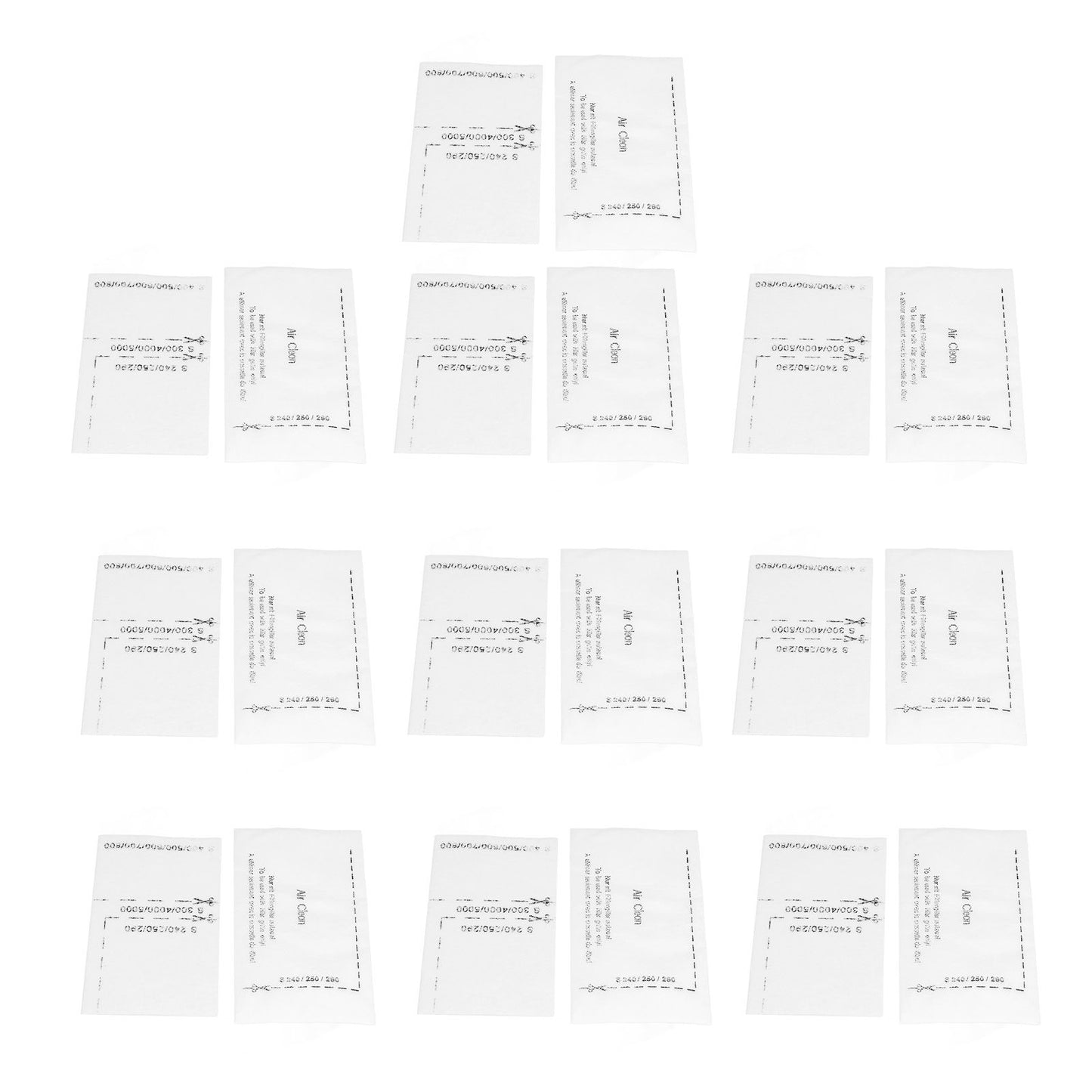 10Set Fiber Filter Screen Kit Vacuum Cleaner Accessories Fit for Miele FJM GN Series White