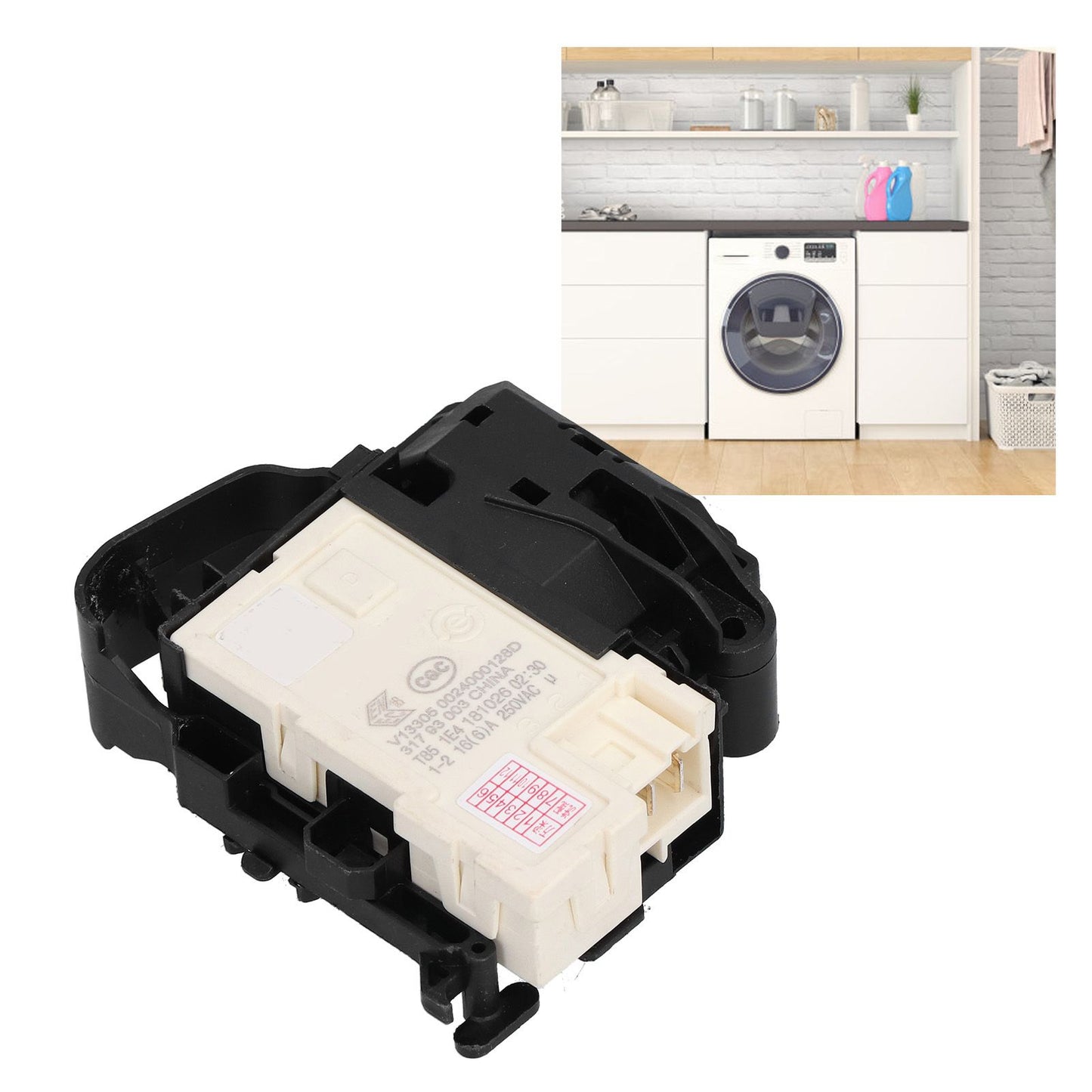 Electric Door Lock Assembly 00128D 250V Fit for Sanyo DGF6031W DGF60311BCG Drum Washing Machine