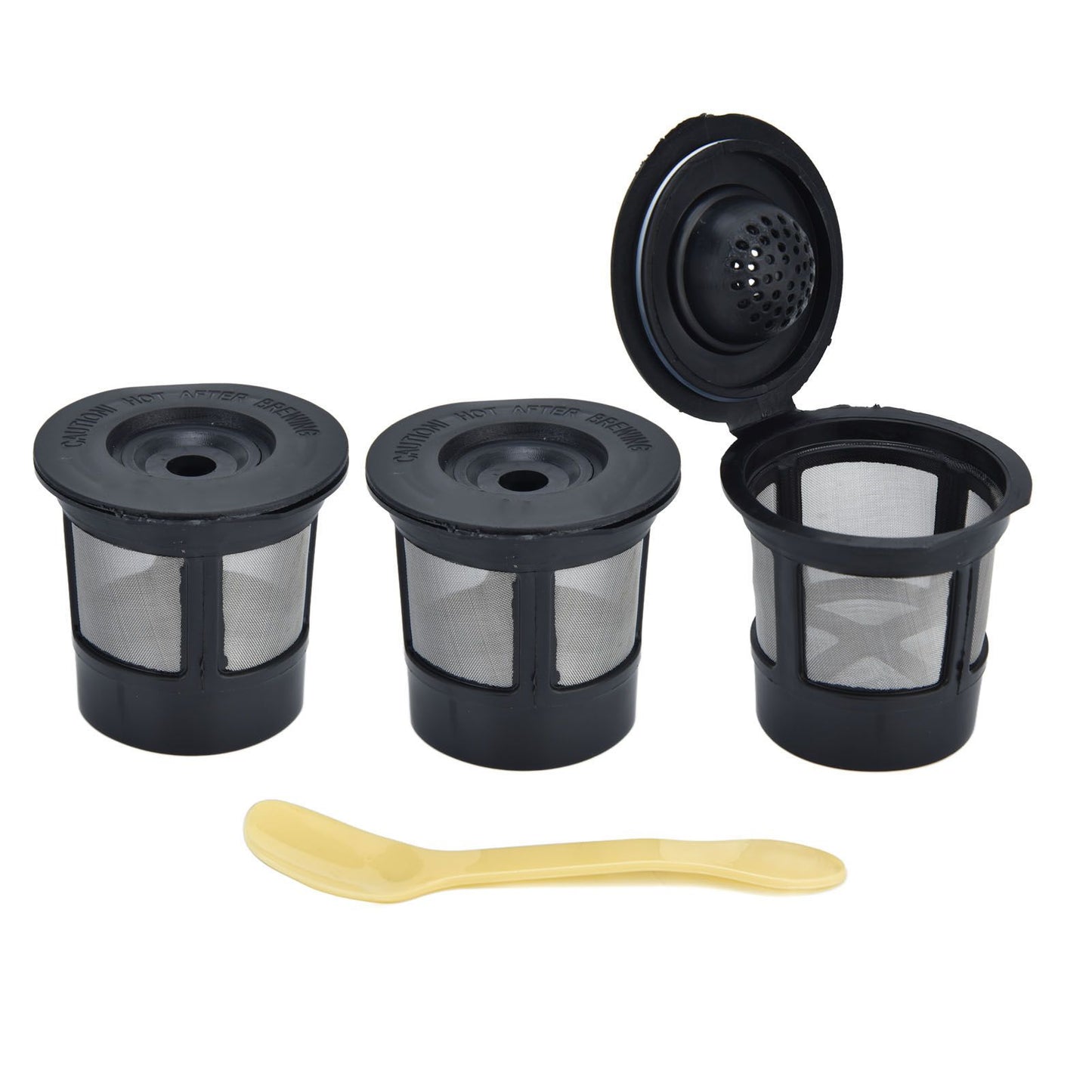 Coffee Filter Cup with Spoon Capsule Shell Coffee Capsules Cup Fit for Coffee Machine