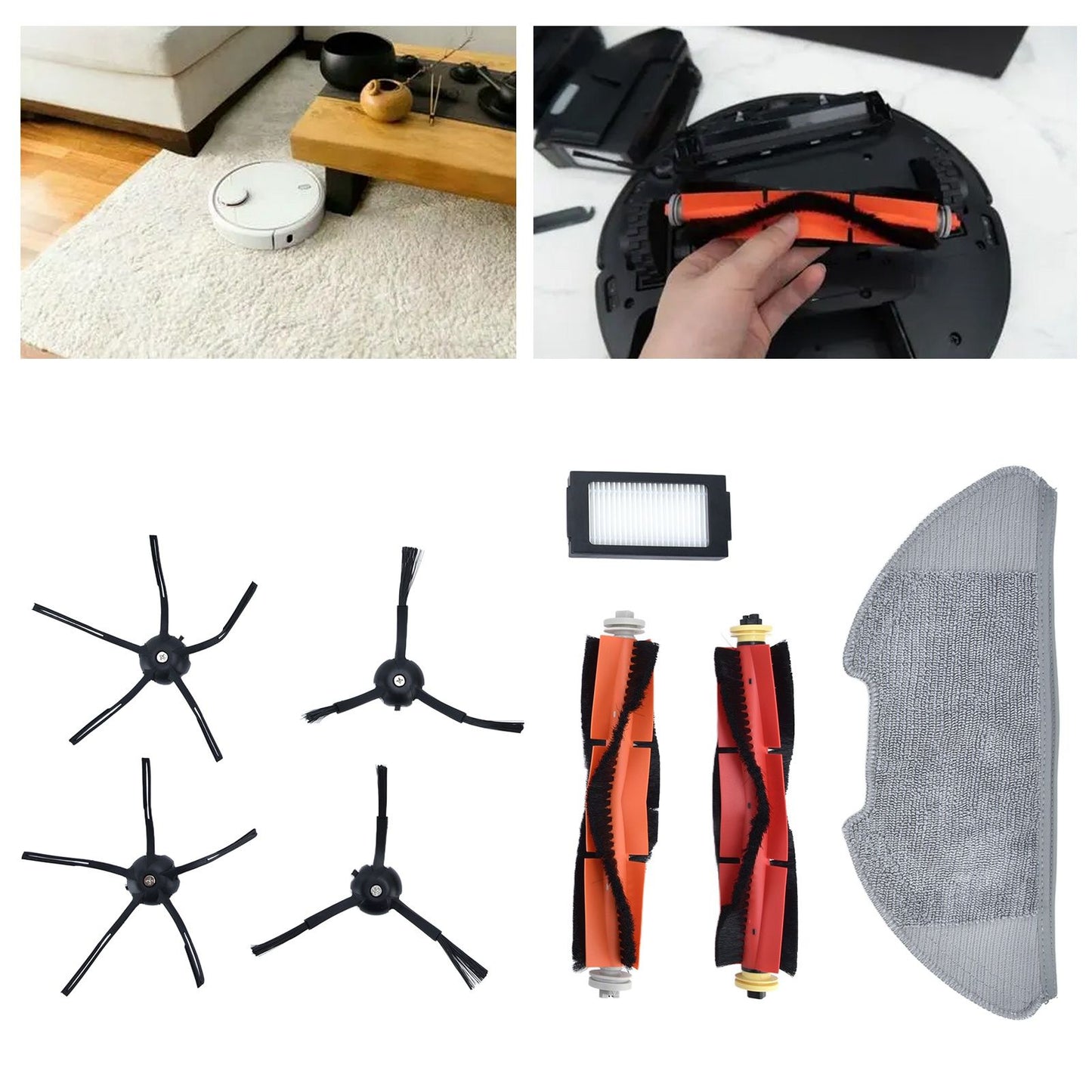 Sweeper Accessories Kit Easy Install Robotic Vacuum Cleaner Replacement Part for Mijia PRO Sweeper