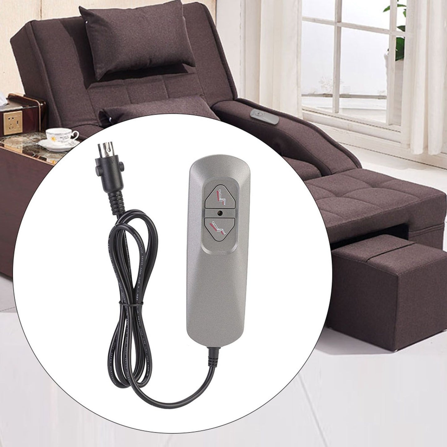 2 Buttons Electric Sofa Controller Universal 5 Pin Recliner Lifting Hand Control Switch 5V 1.25m