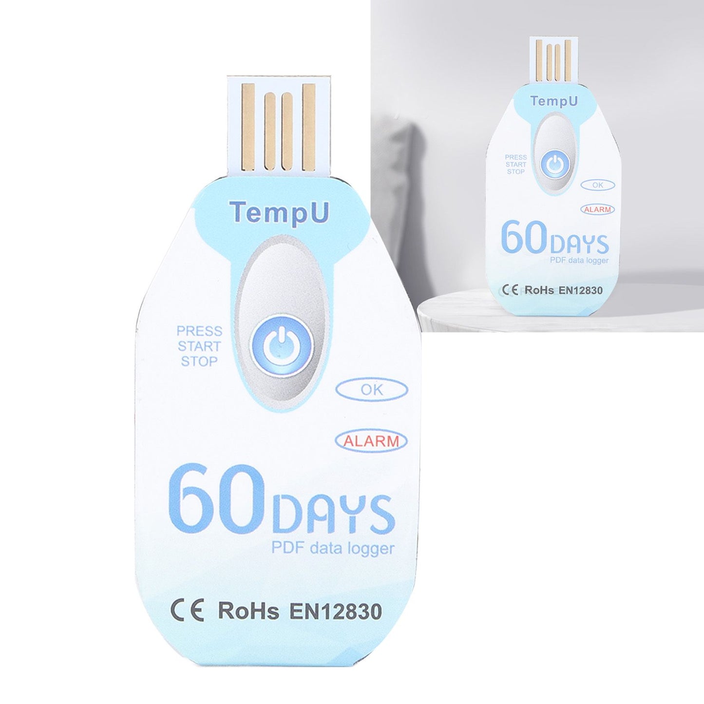 Food Temperature Recorder Portable Temperature Data Logger PDF Report USB Powered Data Logger