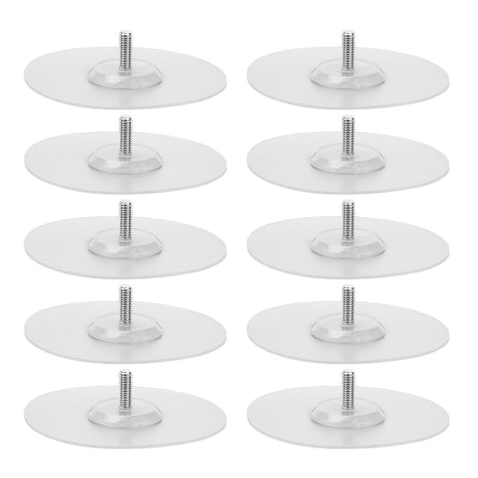 10PCS Strong Adhesive Disc Punch Free Waterproof Silicone Sticky Plate for Handle Clothes Hook Connection