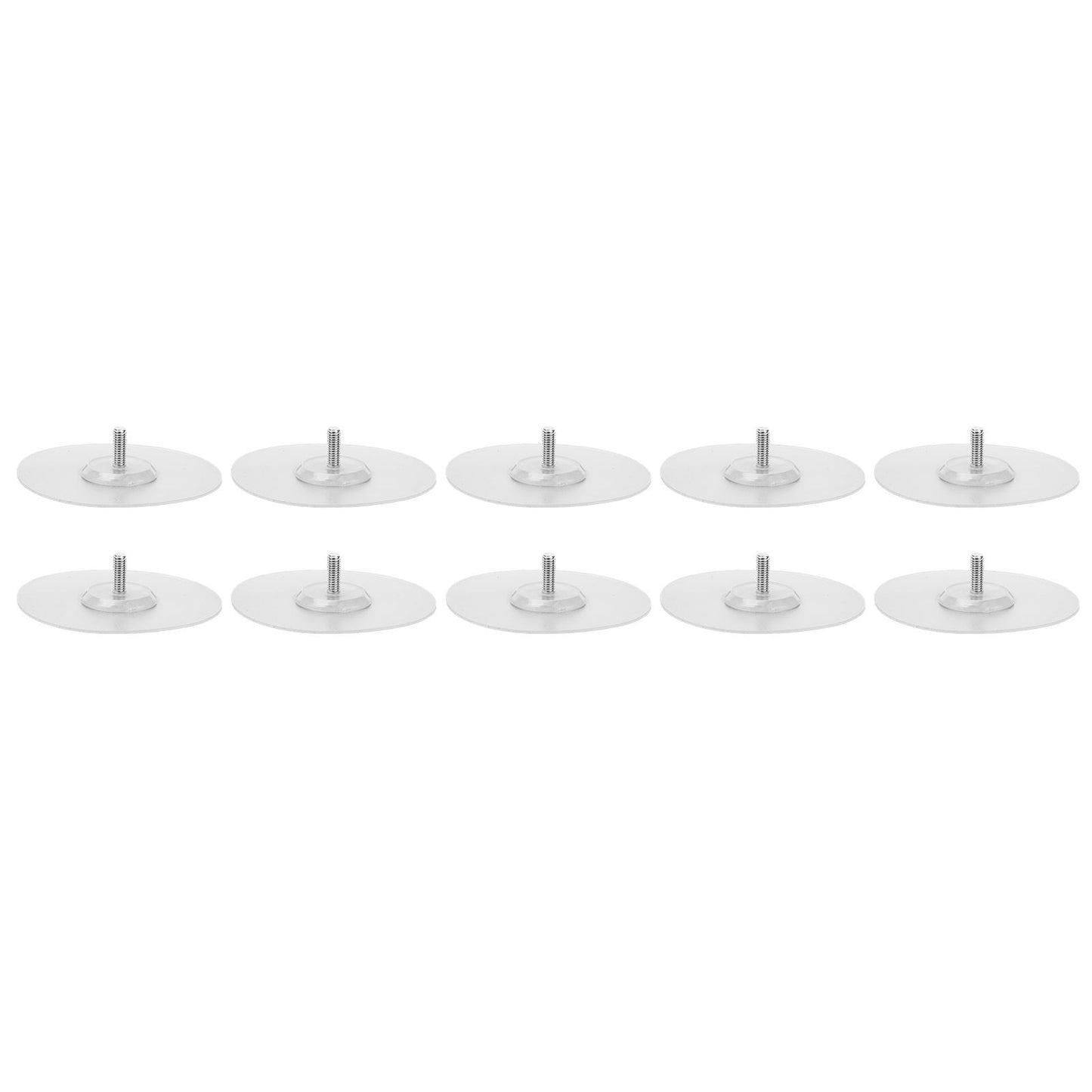 10PCS Strong Adhesive Disc Punch Free Waterproof Silicone Sticky Plate for Handle Clothes Hook Connection