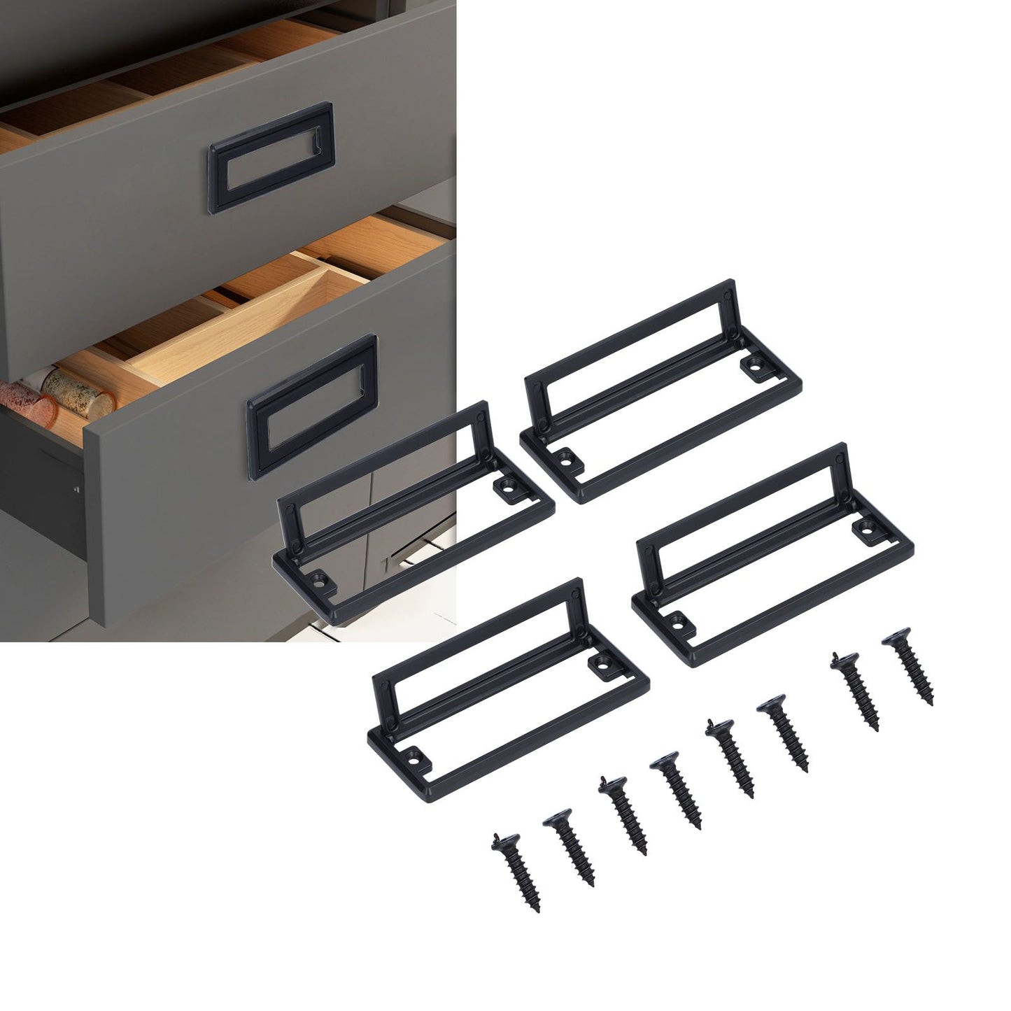 Door Drawer Handle Zinc Alloy Recessed Finger Pulls for Sliding Cabinets Drawers Doors