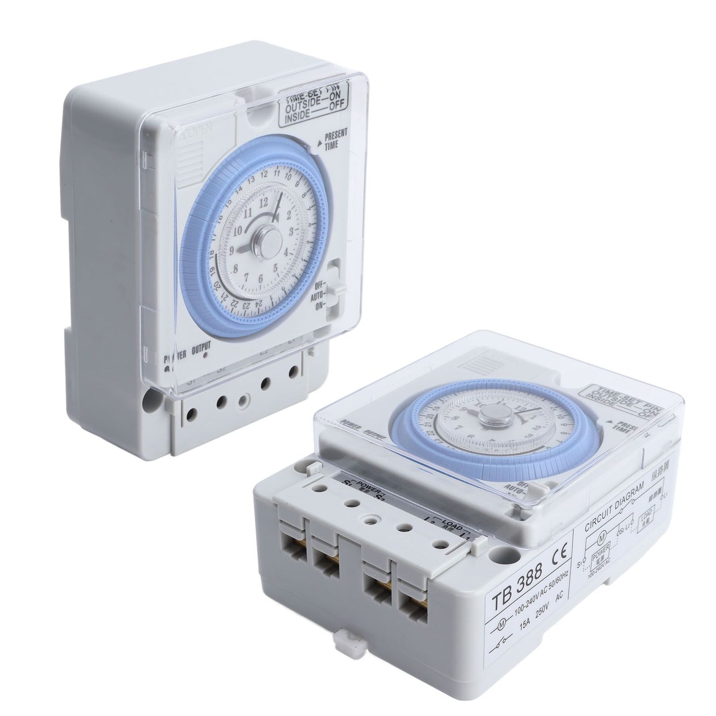 Timer Switch Mechanical Time Switch for Household Time Control Electronic Equipment Supplies 100V‑240V TB388