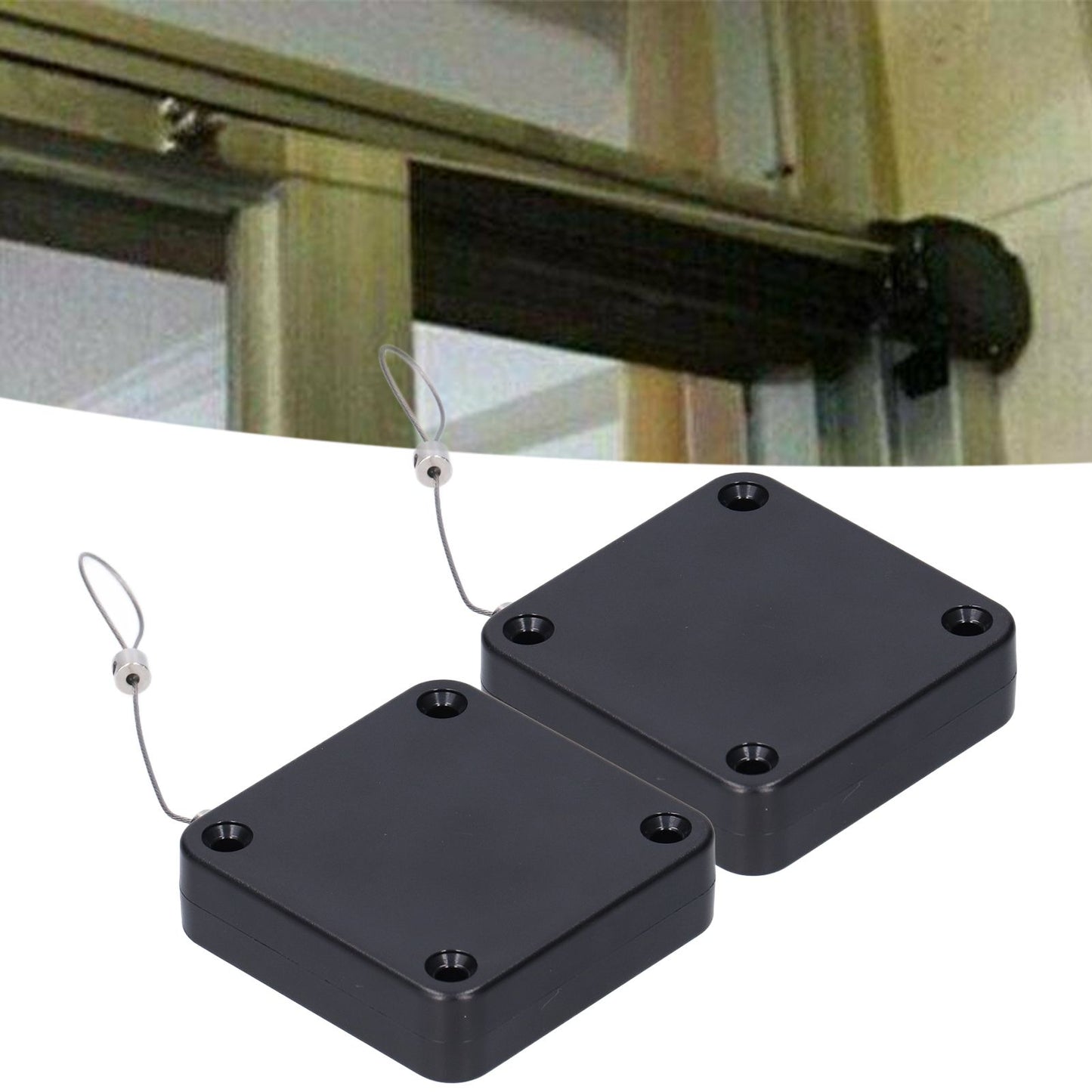 2Pcs Automatic Door Closer Punch Free Multifunctional 800G Pull Strong Tensile Force Wear Resistance Sensor Door Closer