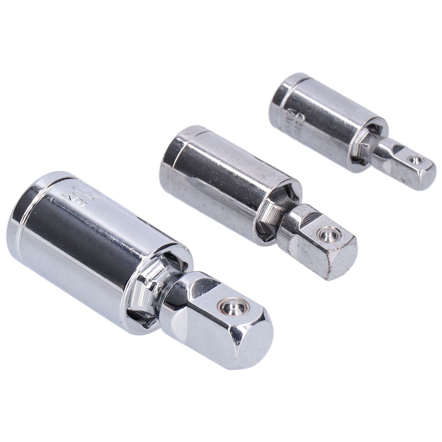 3pcs Universal Joint Socket Adapter 1/2 3/8 1/4 Chrome Vanadium Steel Conversion Tool for Ratchet Wrench
