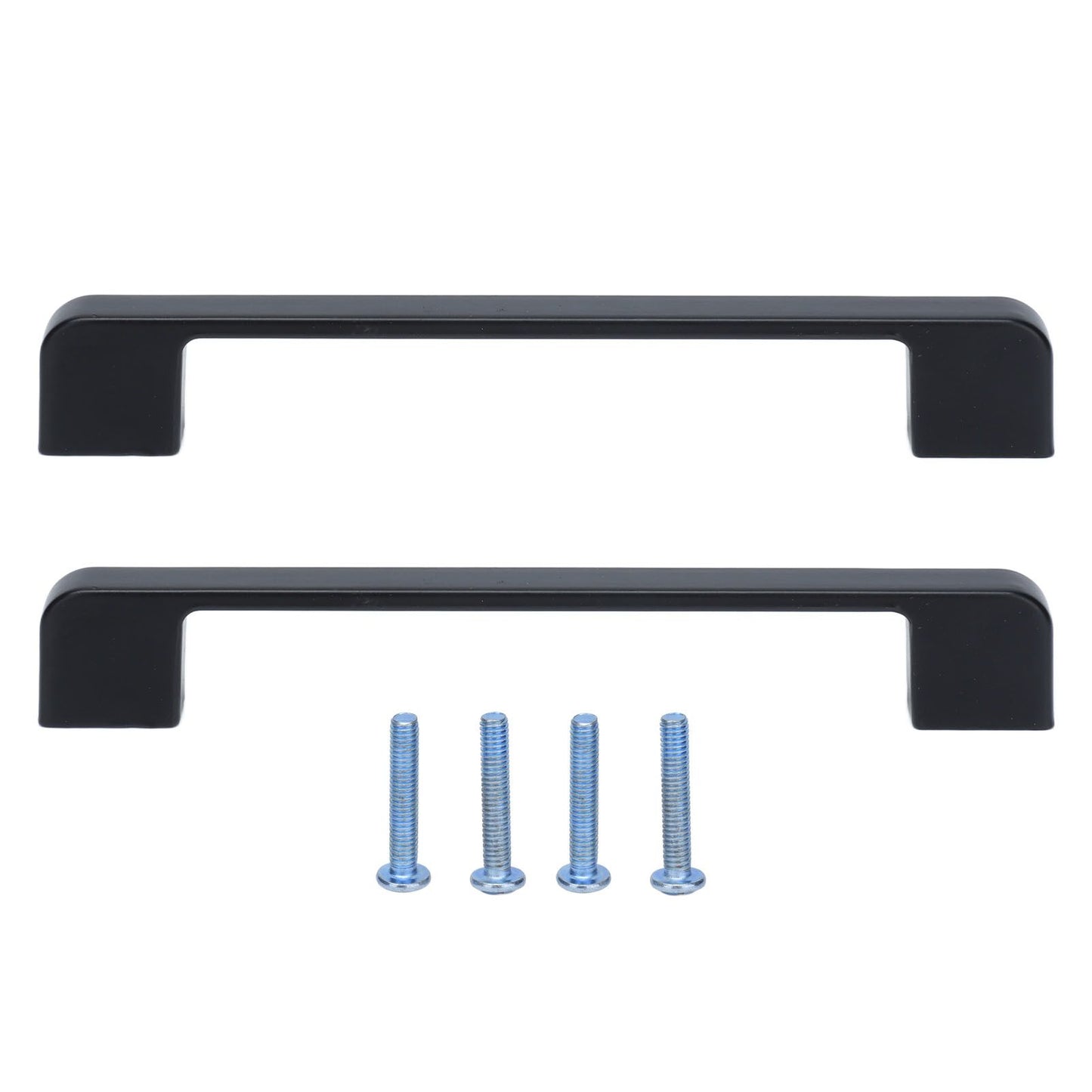 2pcs Cabinet Pulls Black Zinc Alloy Kitchen Drawer Handles with Screws for Drawer Wardrobe Cupboard Door