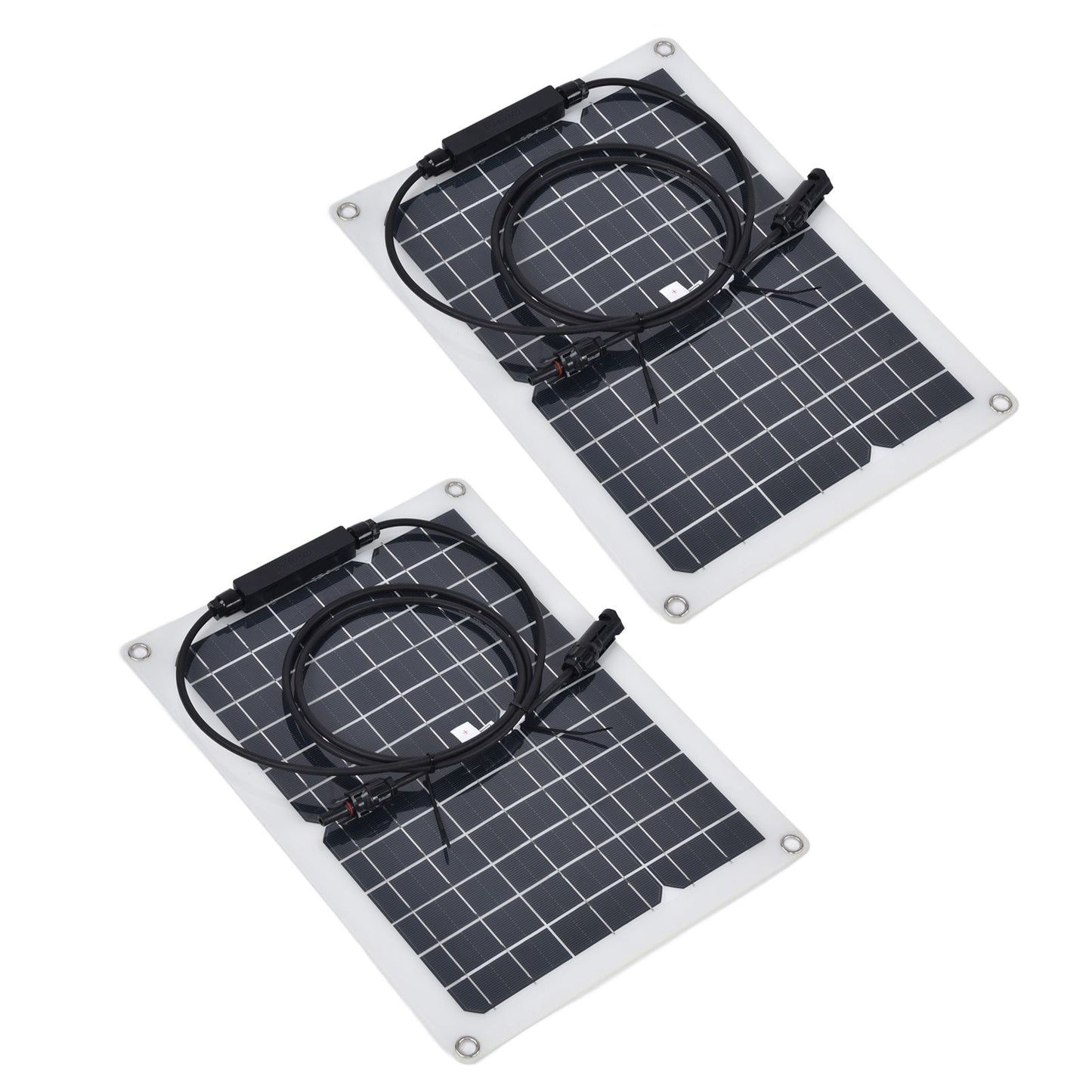 2 Pcs Solar Panels Kit 15W Portable Monocrystalline Solar Panel Charger for Outdoor Boat Caravan RV Charging