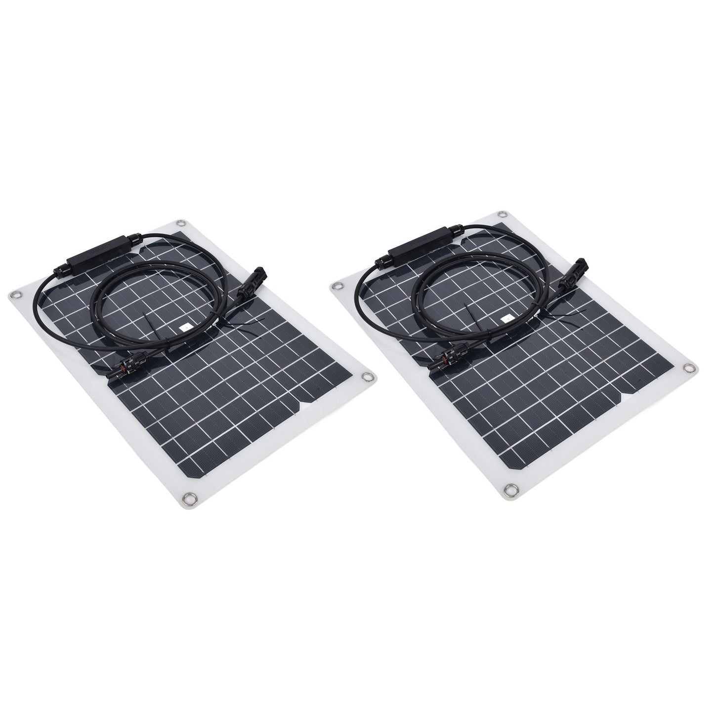 2 Pcs Solar Panels Kit 15W Portable Monocrystalline Solar Panel Charger for Outdoor Boat Caravan RV Charging