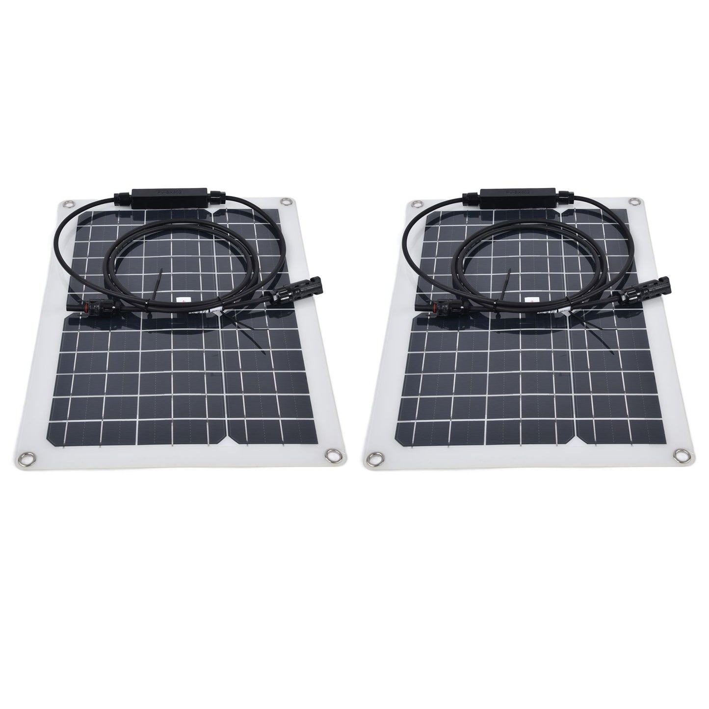 2 Pcs Solar Panels Kit 15W Portable Monocrystalline Solar Panel Charger for Outdoor Boat Caravan RV Charging