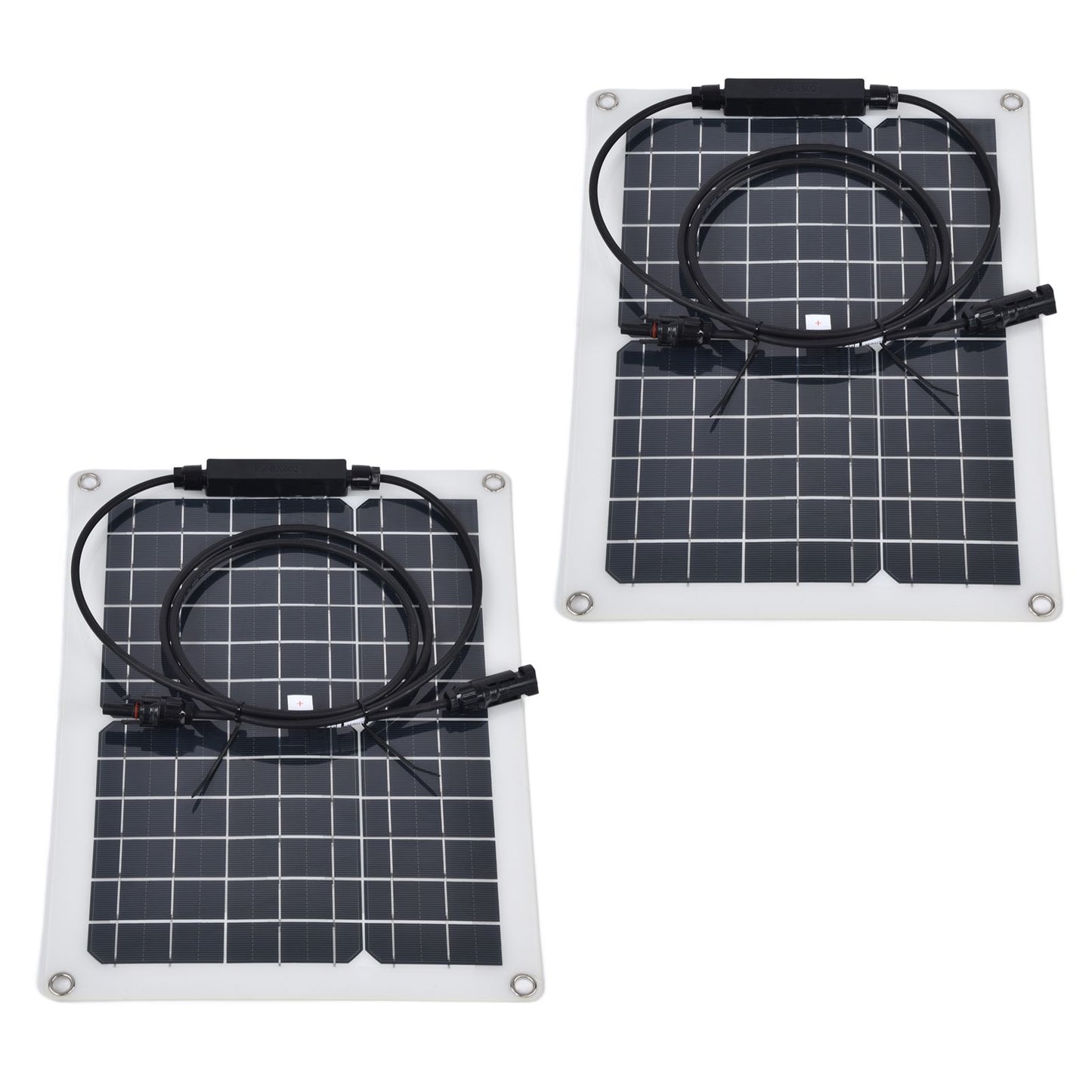 2 Pcs Solar Panels Kit 15W Portable Monocrystalline Solar Panel Charger for Outdoor Boat Caravan RV Charging