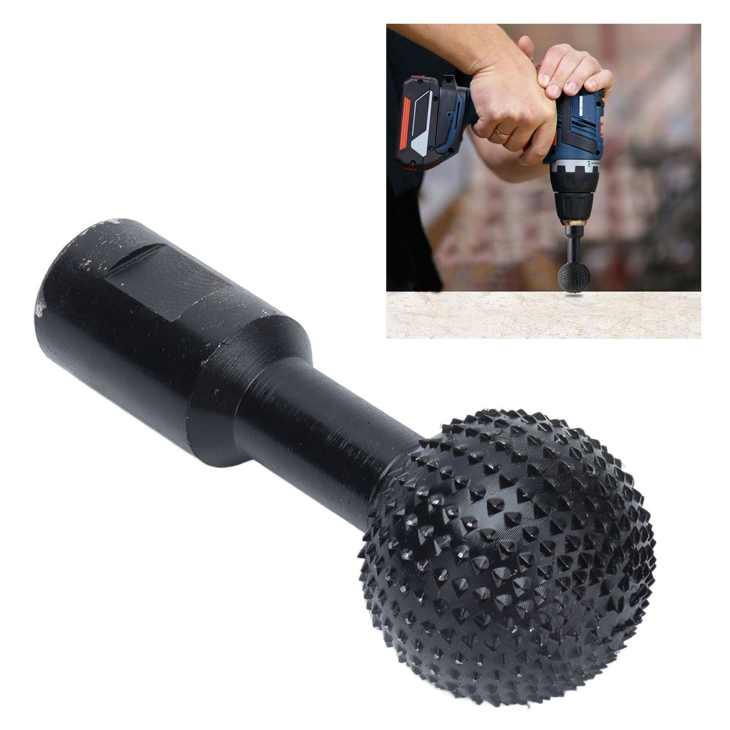 Power Sphere Grinder Attachment Wood Carving Burrs 10mm Diameter Wear Resistance High Durability Carbon Steel Wood Carving Burrs
