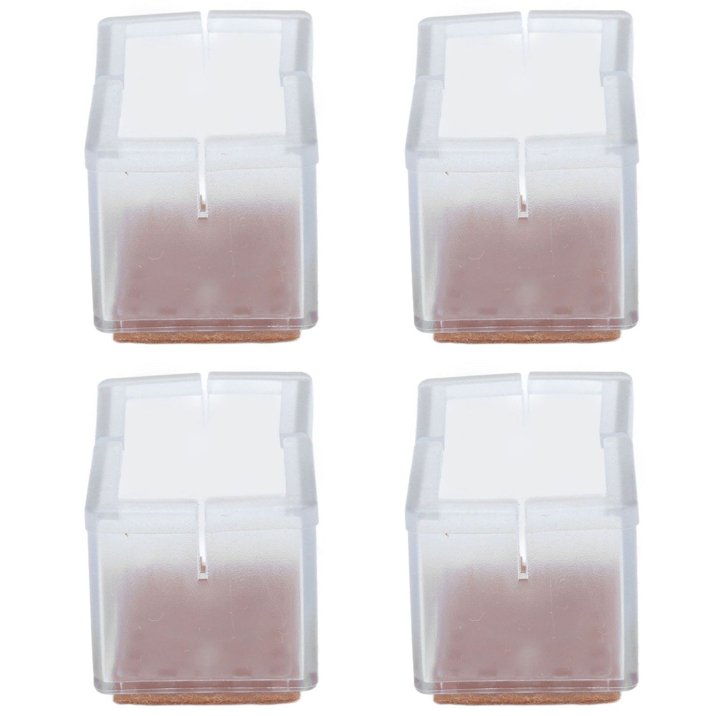 16pcs Square Silicone Chair Leg Protectors Elastic Good Mute Effect Furniture Leg Cover for Hardwood Floors
