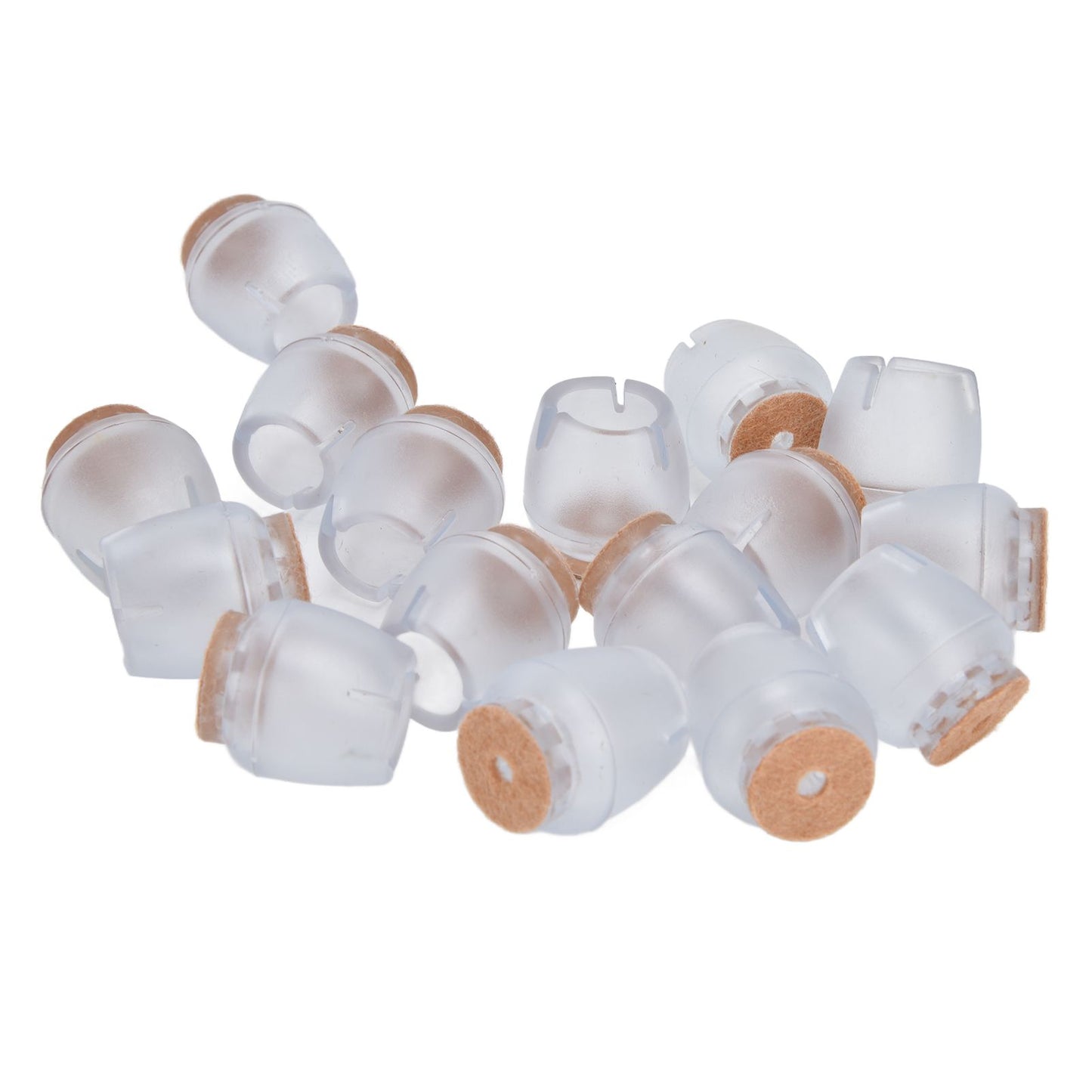 32Pcs Non Slip Furniture Leg Cover Mute Silicone Tables Chairs Leg Caps Floor Protector Transparent