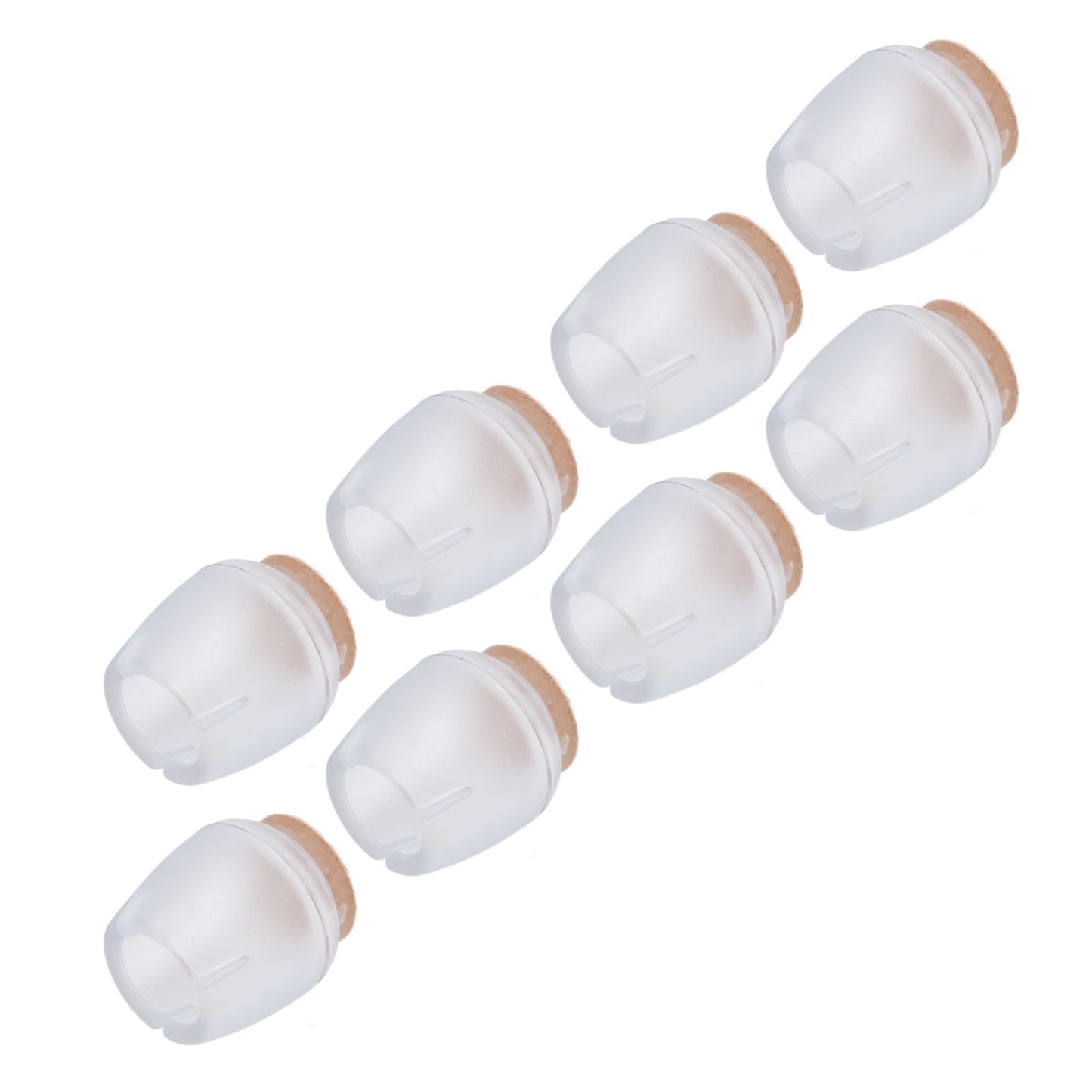 32Pcs Non Slip Furniture Leg Cover Mute Silicone Tables Chairs Leg Caps Floor Protector Transparent