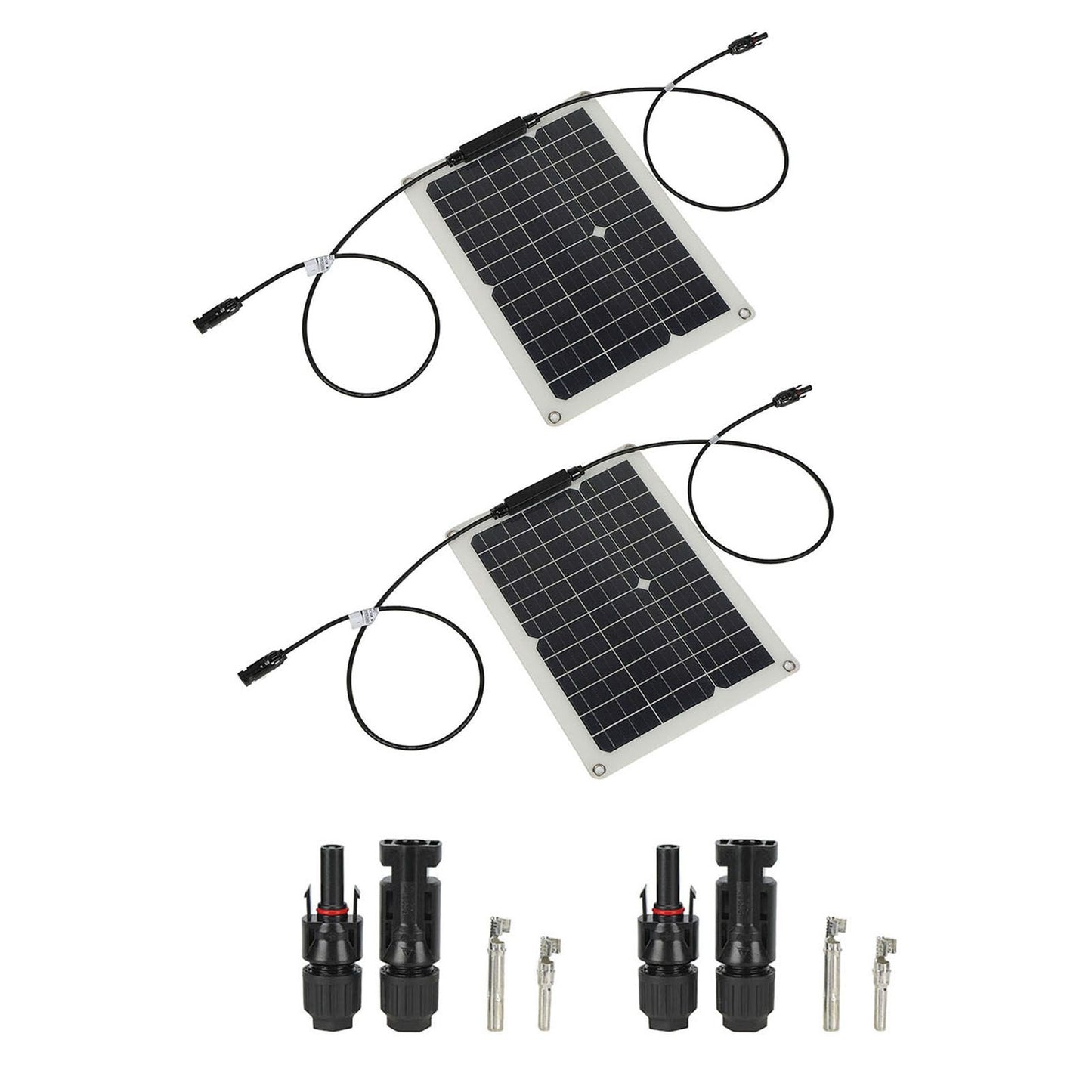 15W Solar Panel Portable Waterproof Monocrystalline Solar Charging Board for Outdoor Car Motor YachtSolar Panel