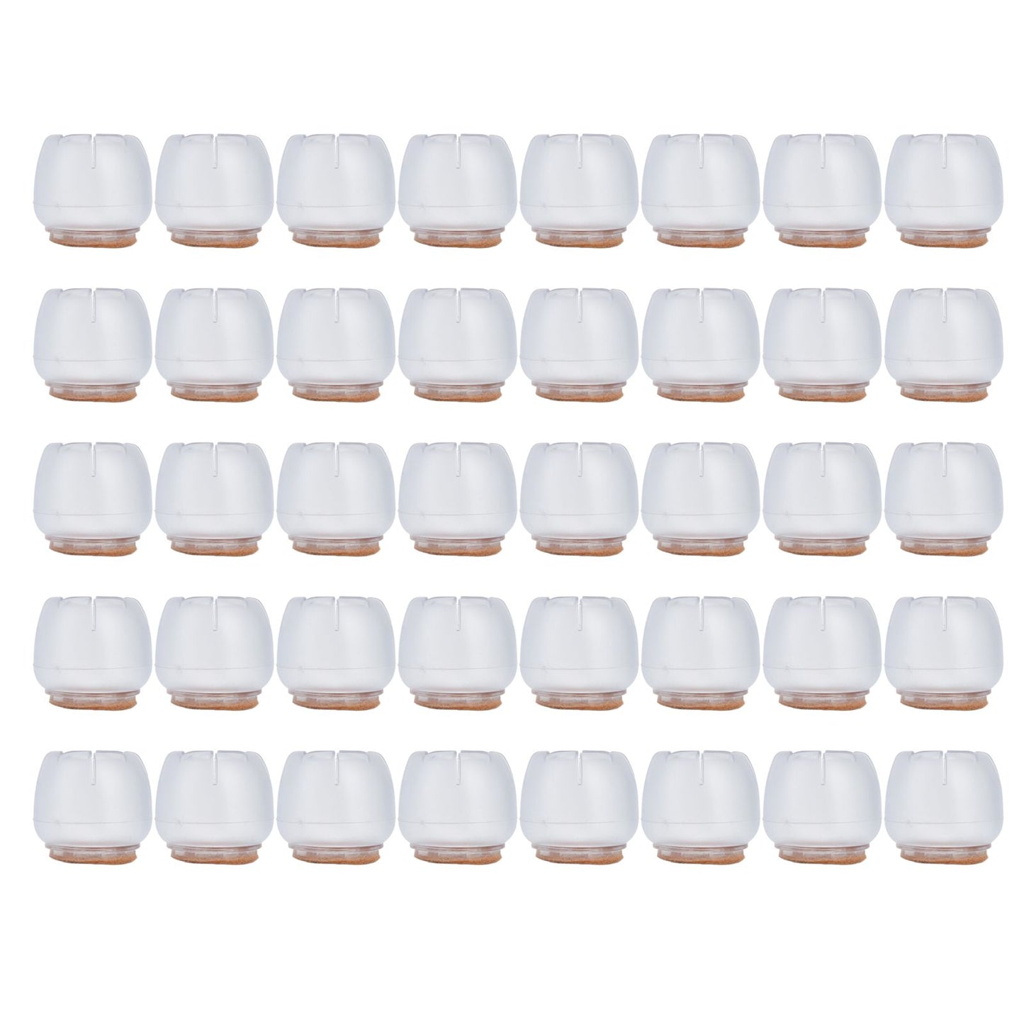 40PCS Chair Leg Protector Thickened Silicone Table Leg Cover Transparent Non Slip Furniture Leg Protector